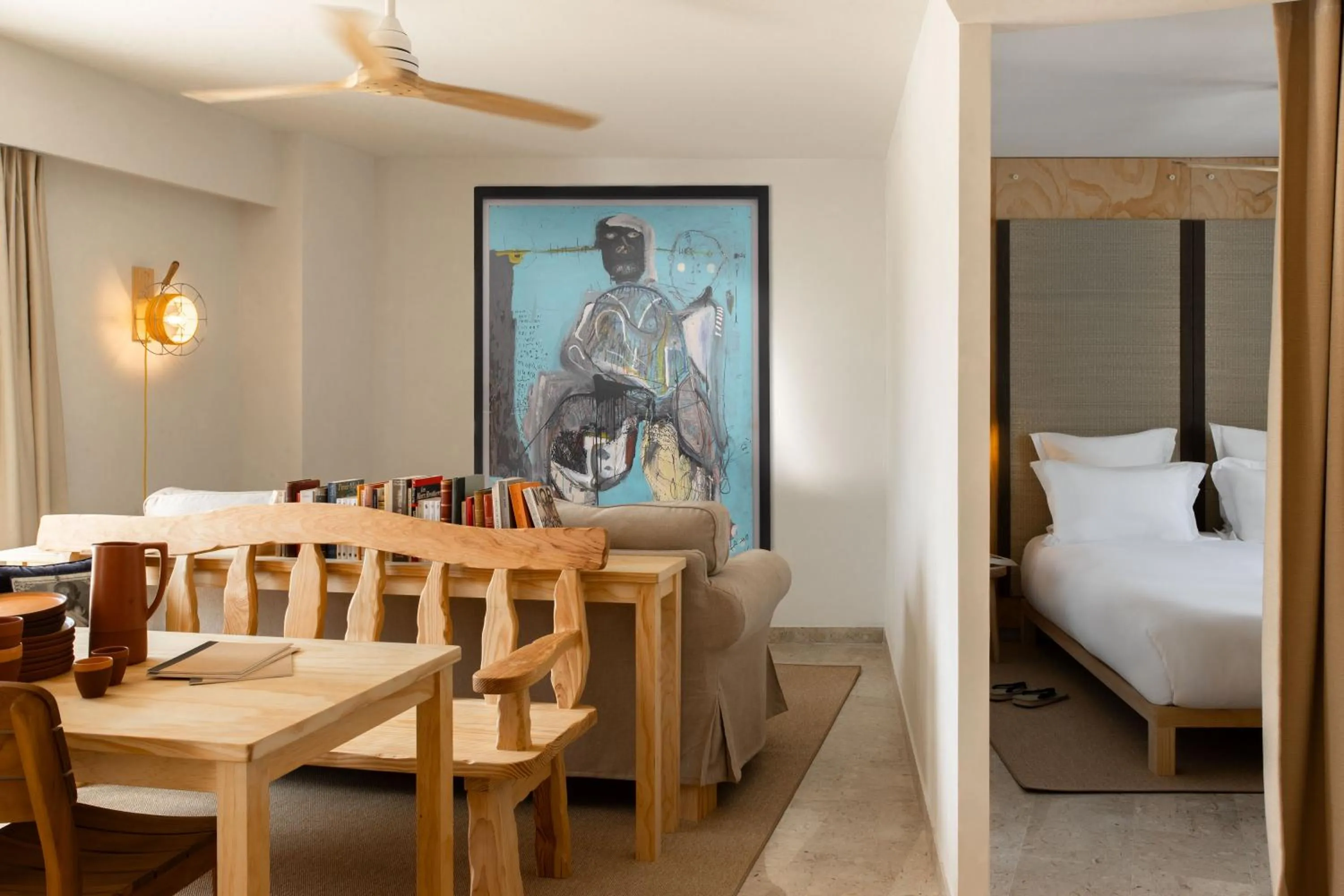 Seating area, Bed in MOB HOTEL Cannes