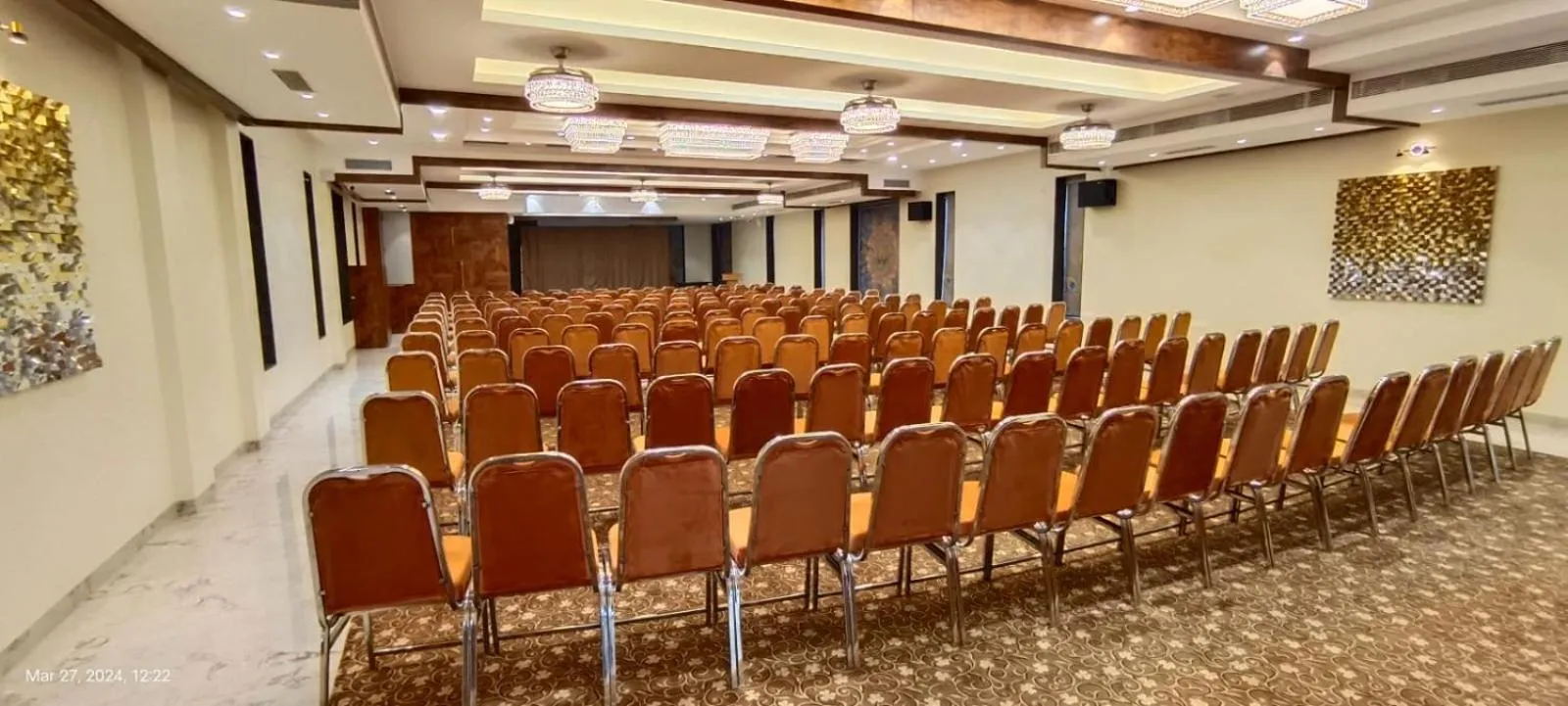 Seating area in Krishna Inn