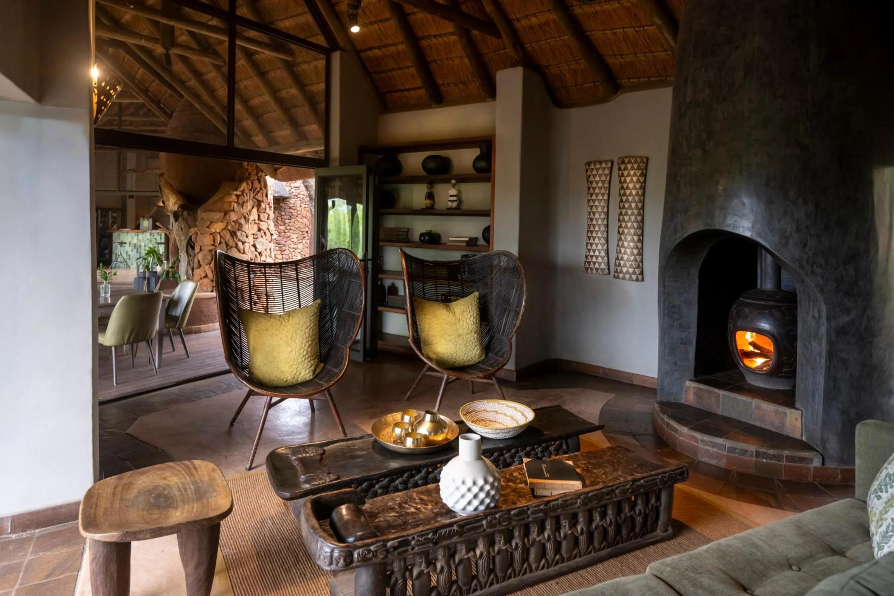 Communal lounge/ TV room in Madikwe Safari Lodge