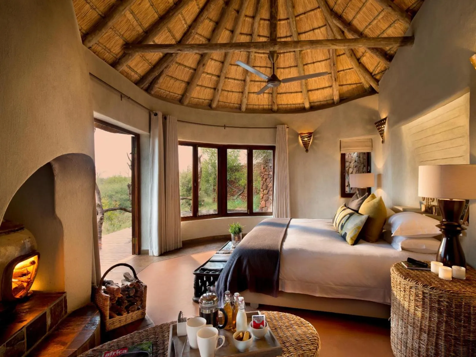 Bed in Madikwe Safari Lodge