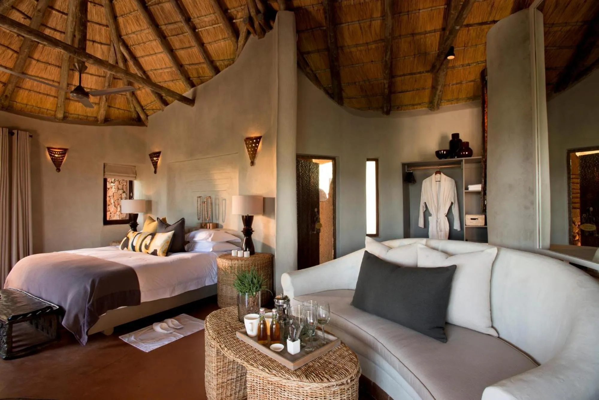 Bed in Madikwe Safari Lodge