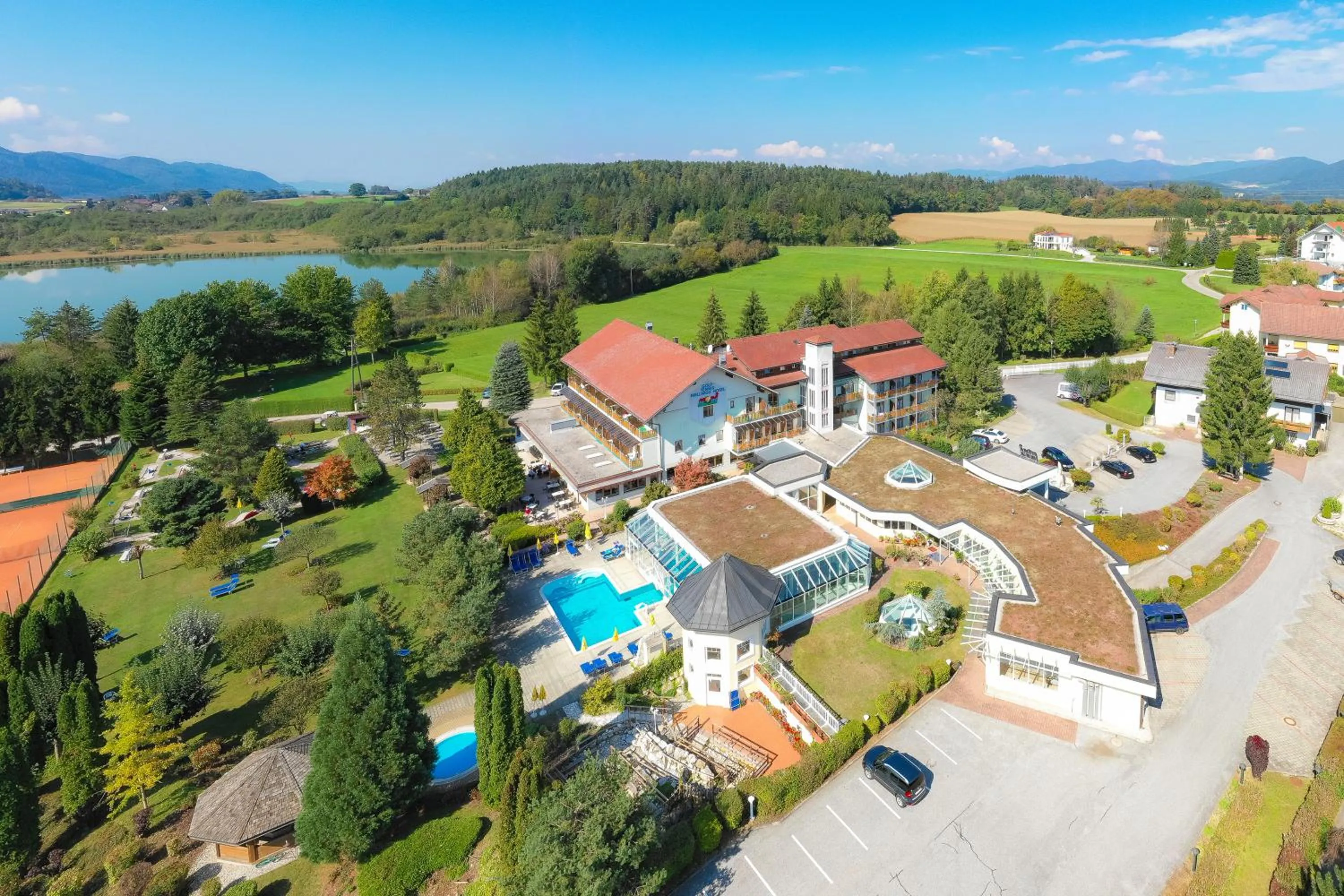 Bird's eye view in Golf-Tennis-Wellnesshotel Mori