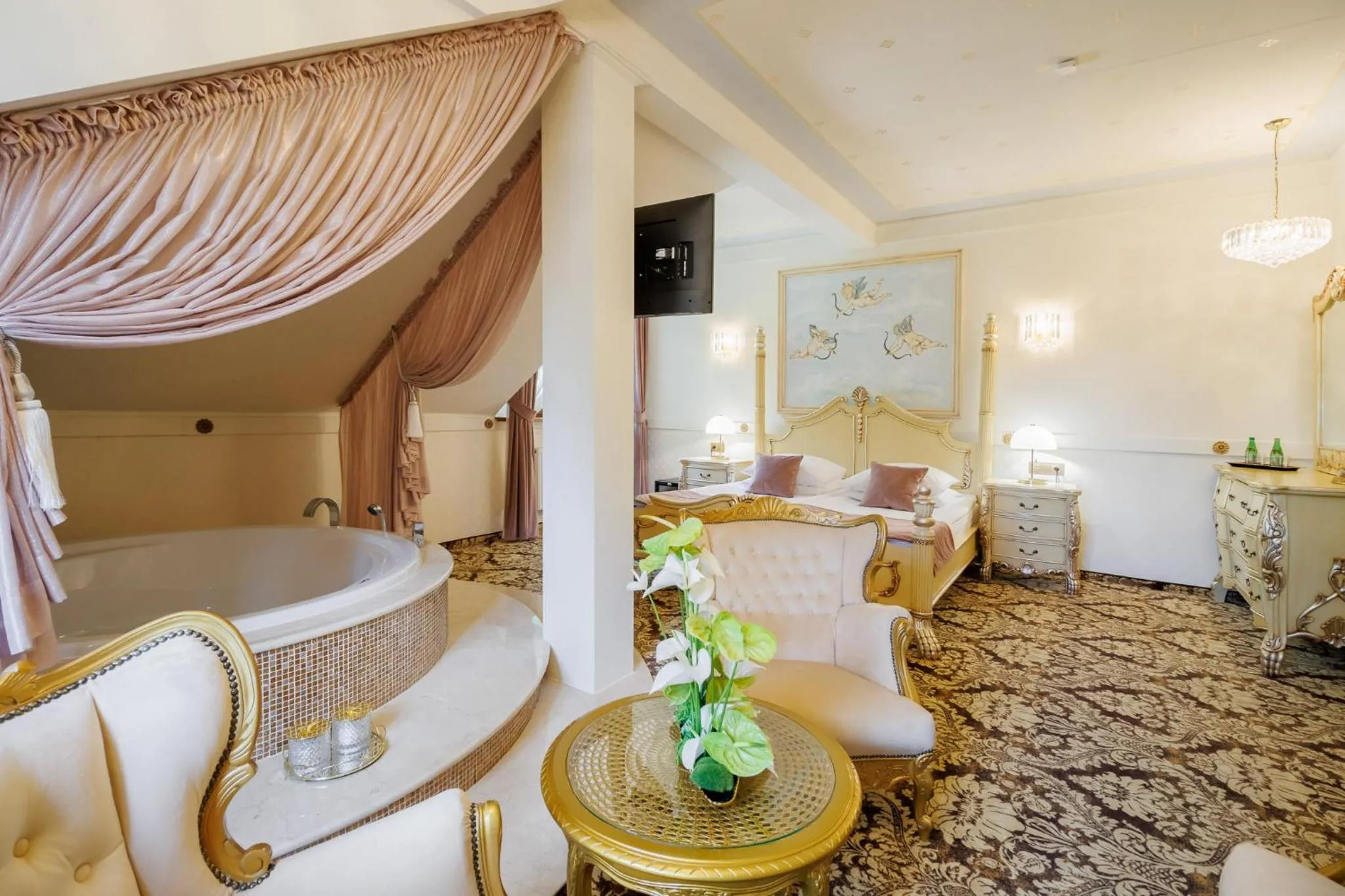 Bed in Dwór Prezydencki Boutique Hotel & SPA