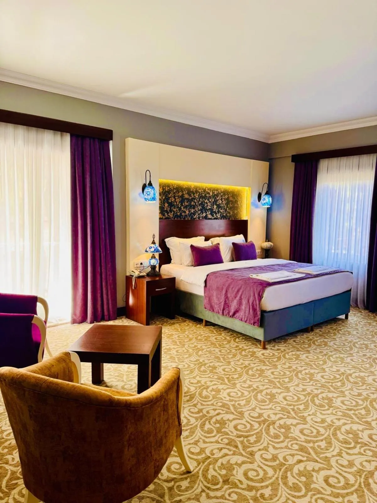 Living room, Bed in Pamukkale Whiteheaven Suite Hotel