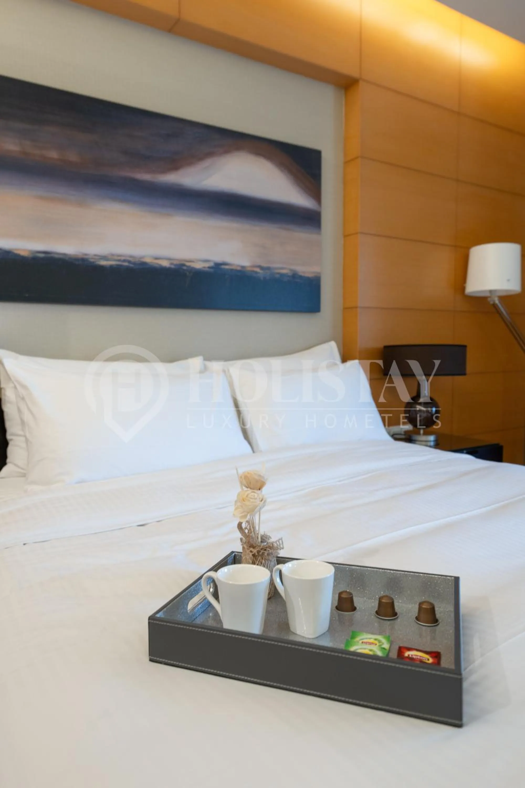 Bedroom, Bed in Holistay Luxury Homes - Burj khalifa view - Direct Access Dubai Mall