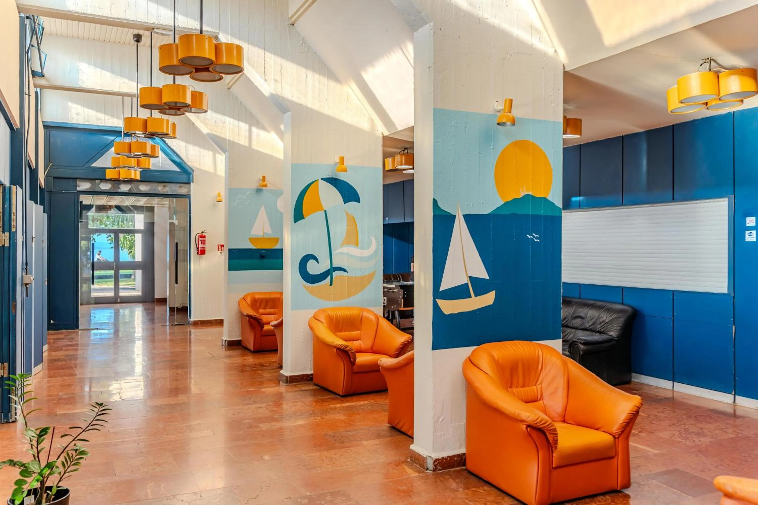 Lobby or reception in Plazs Hotel Siófok