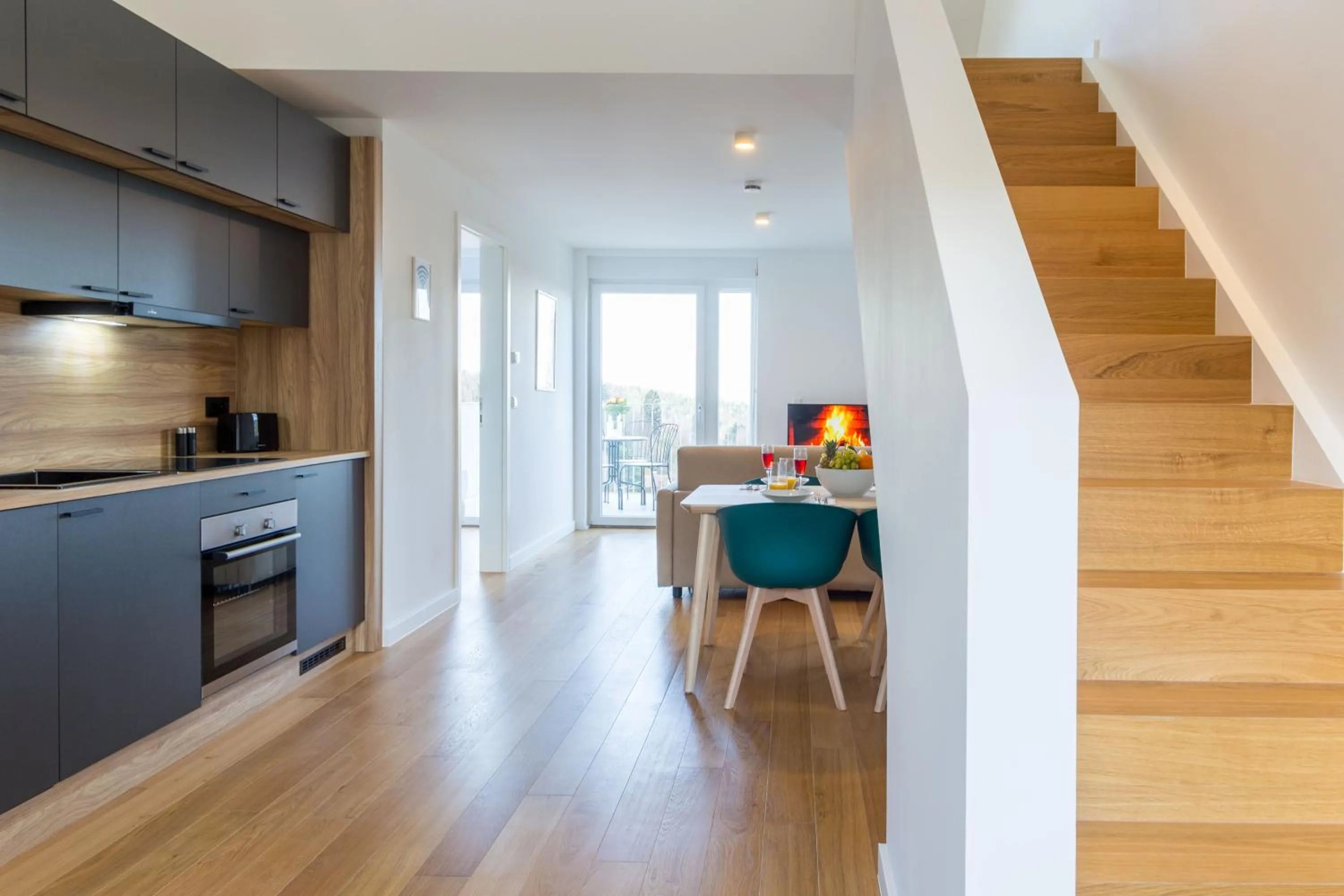 Kitchen or kitchenette in living TIMELESS - Adler Apartments Sasbachwalden