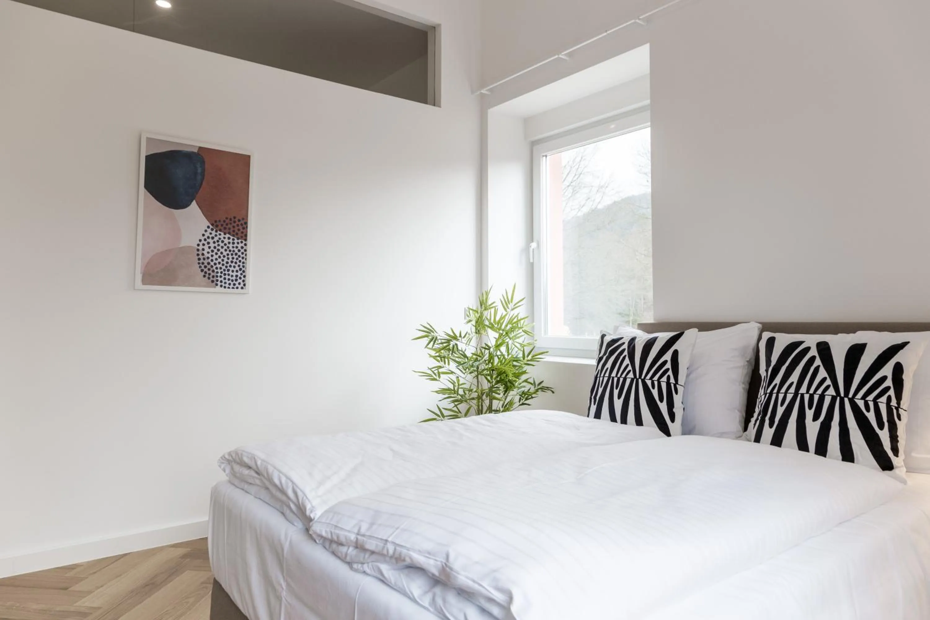 Bed in living TIMELESS - Adler Apartments Sasbachwalden