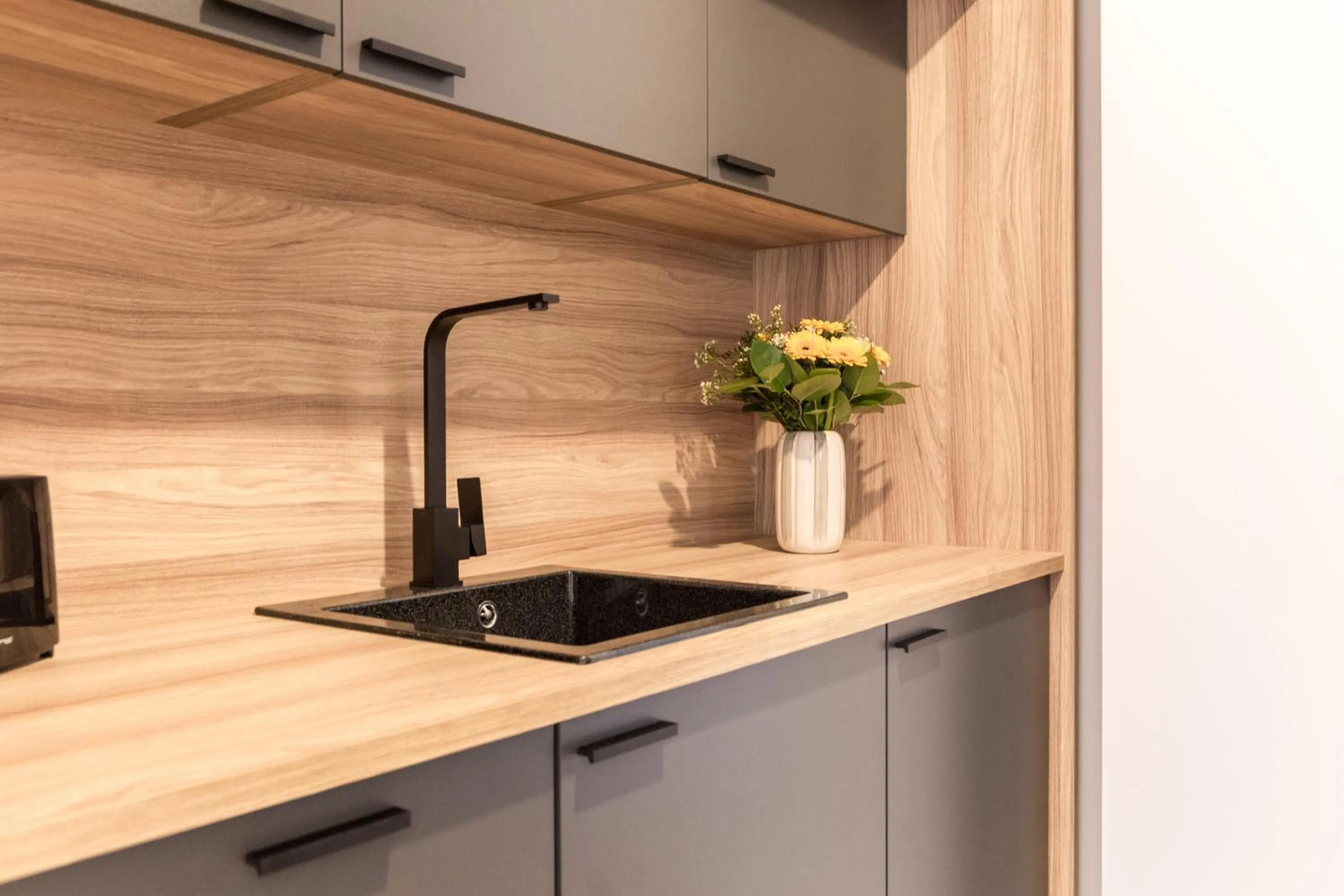 Kitchen or kitchenette in living TIMELESS - Adler Apartments Sasbachwalden