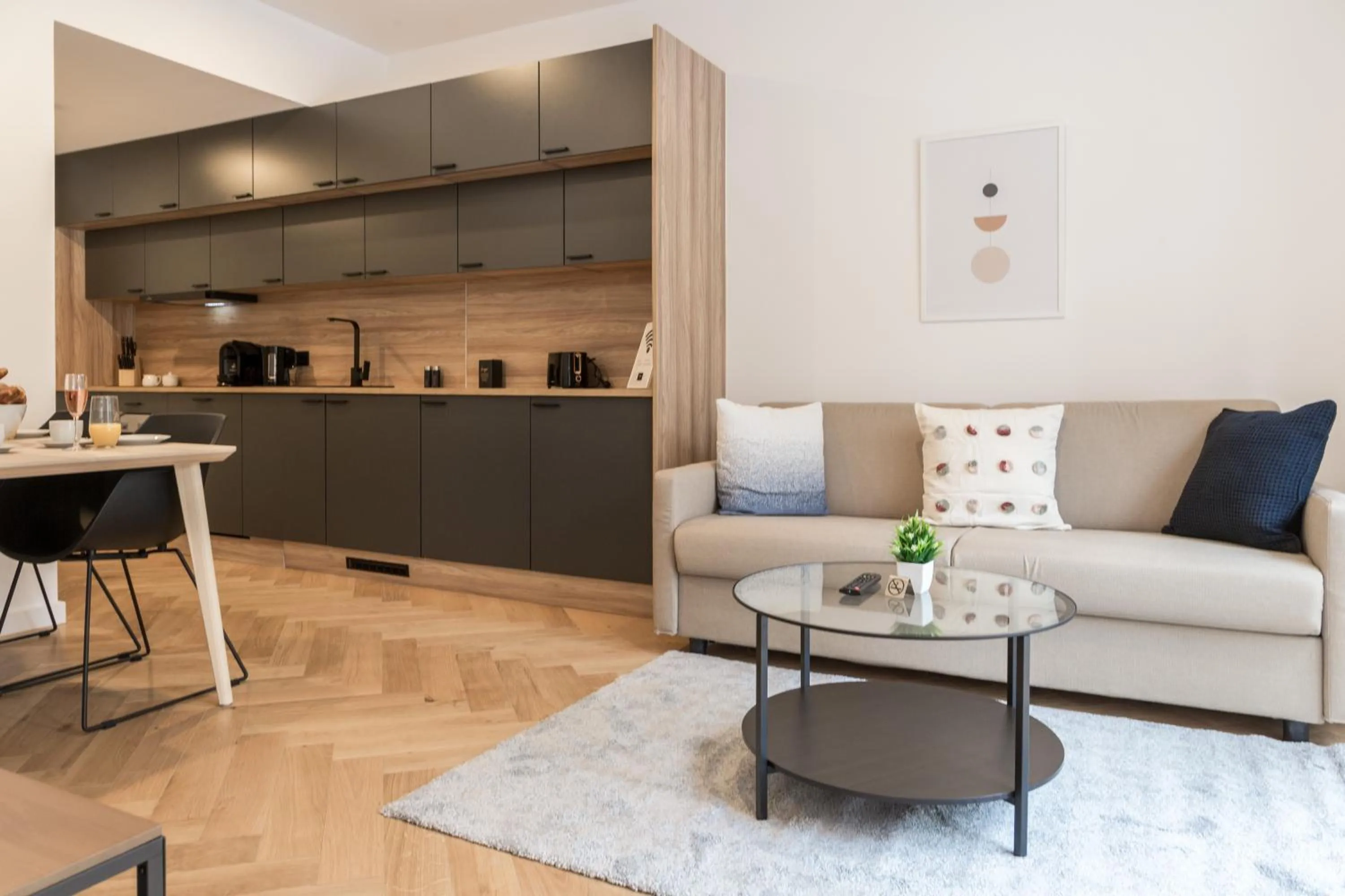 Coffee/tea facilities in living TIMELESS - Adler Apartments Sasbachwalden