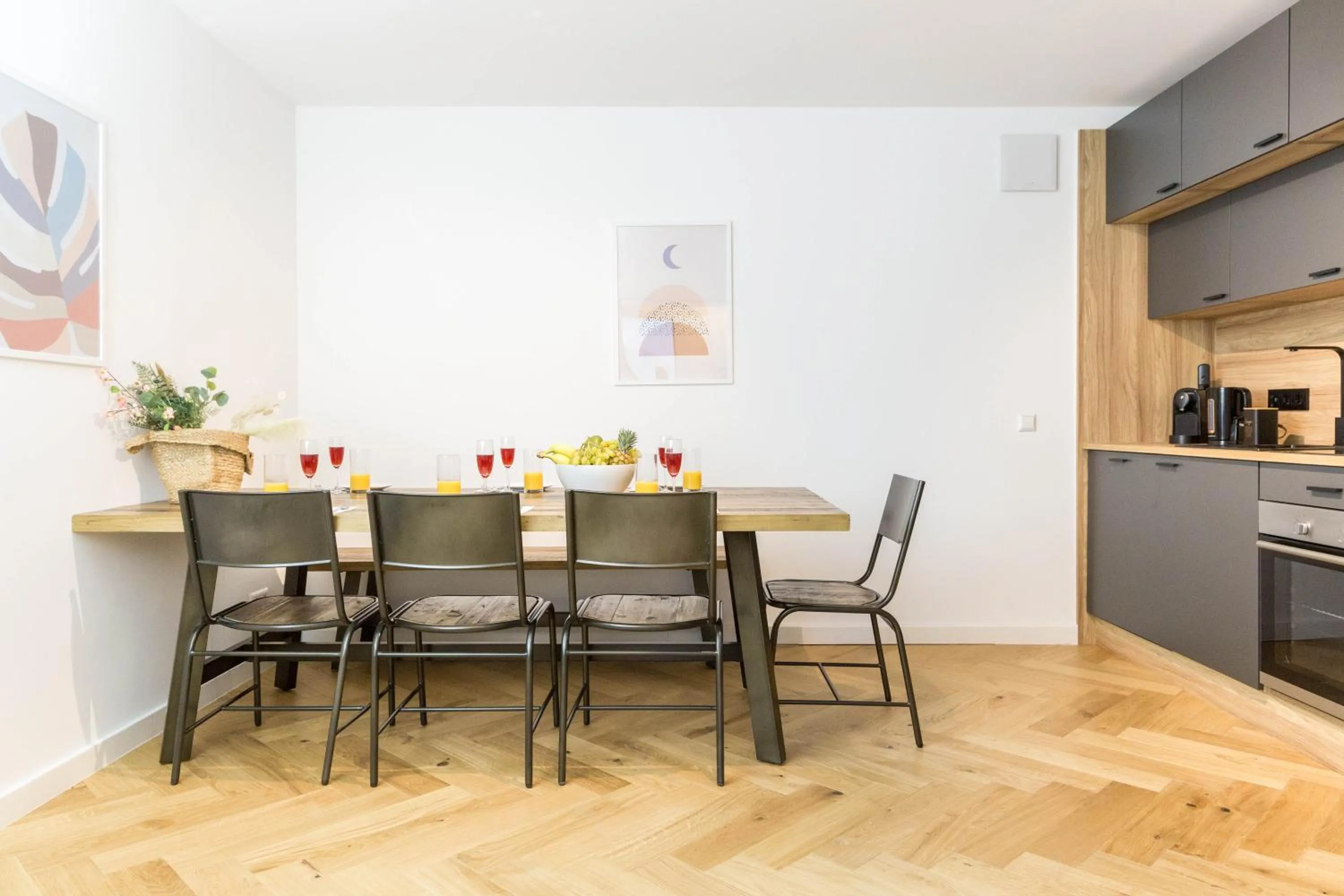 Kitchen or kitchenette in living TIMELESS - Adler Apartments Sasbachwalden