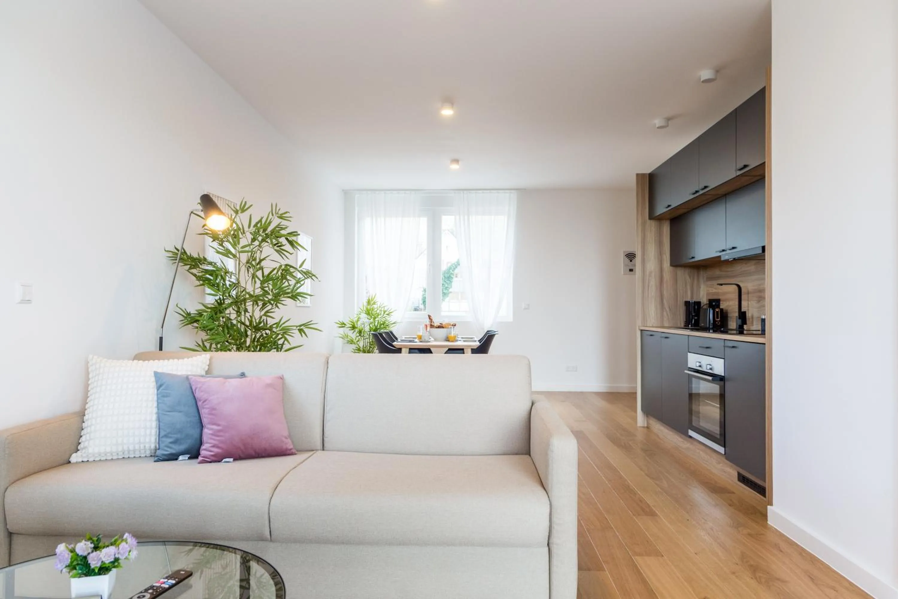 Kitchen or kitchenette in living TIMELESS - Adler Apartments Sasbachwalden