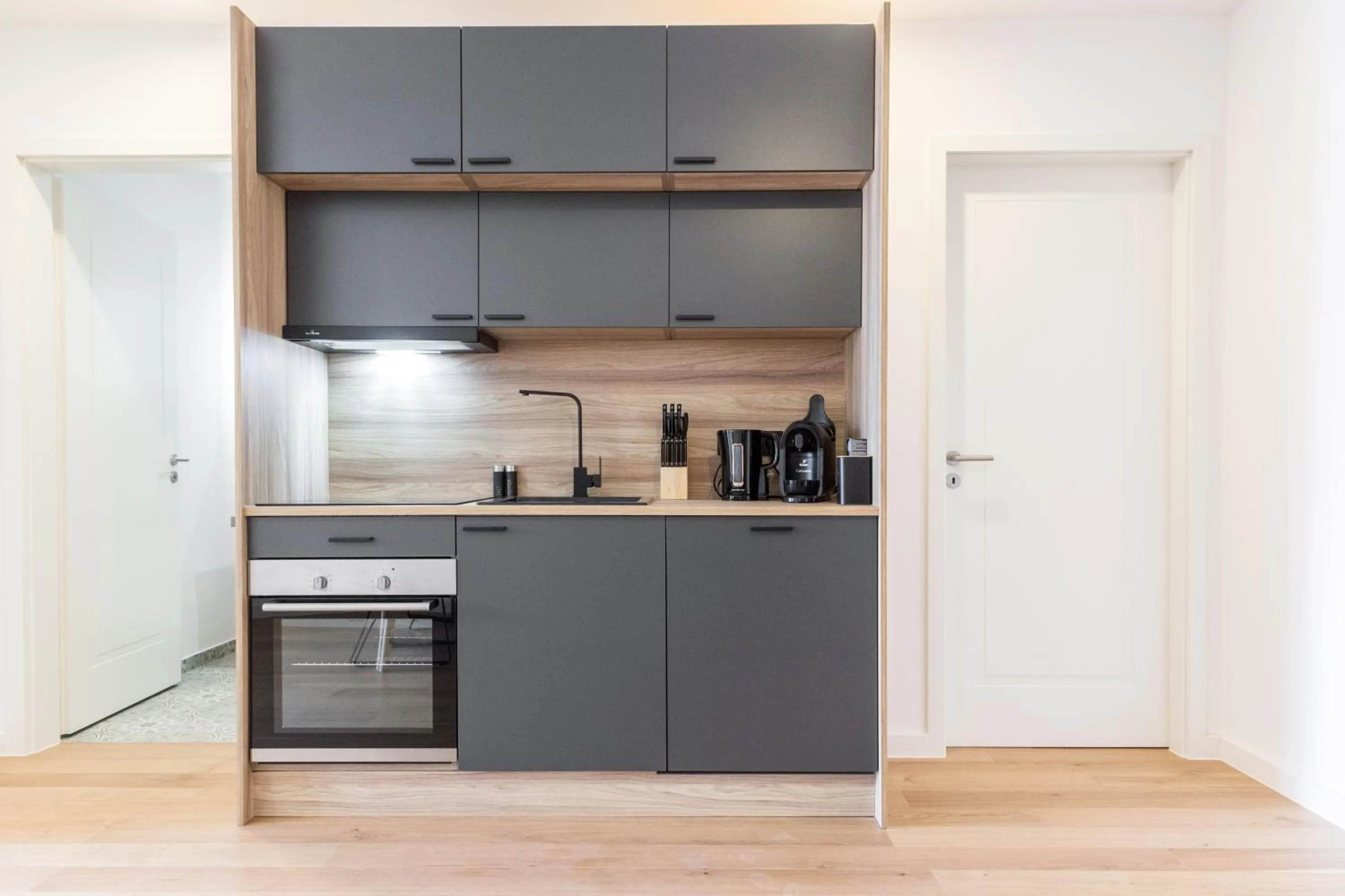 Kitchen or kitchenette in living TIMELESS - Adler Apartments Sasbachwalden