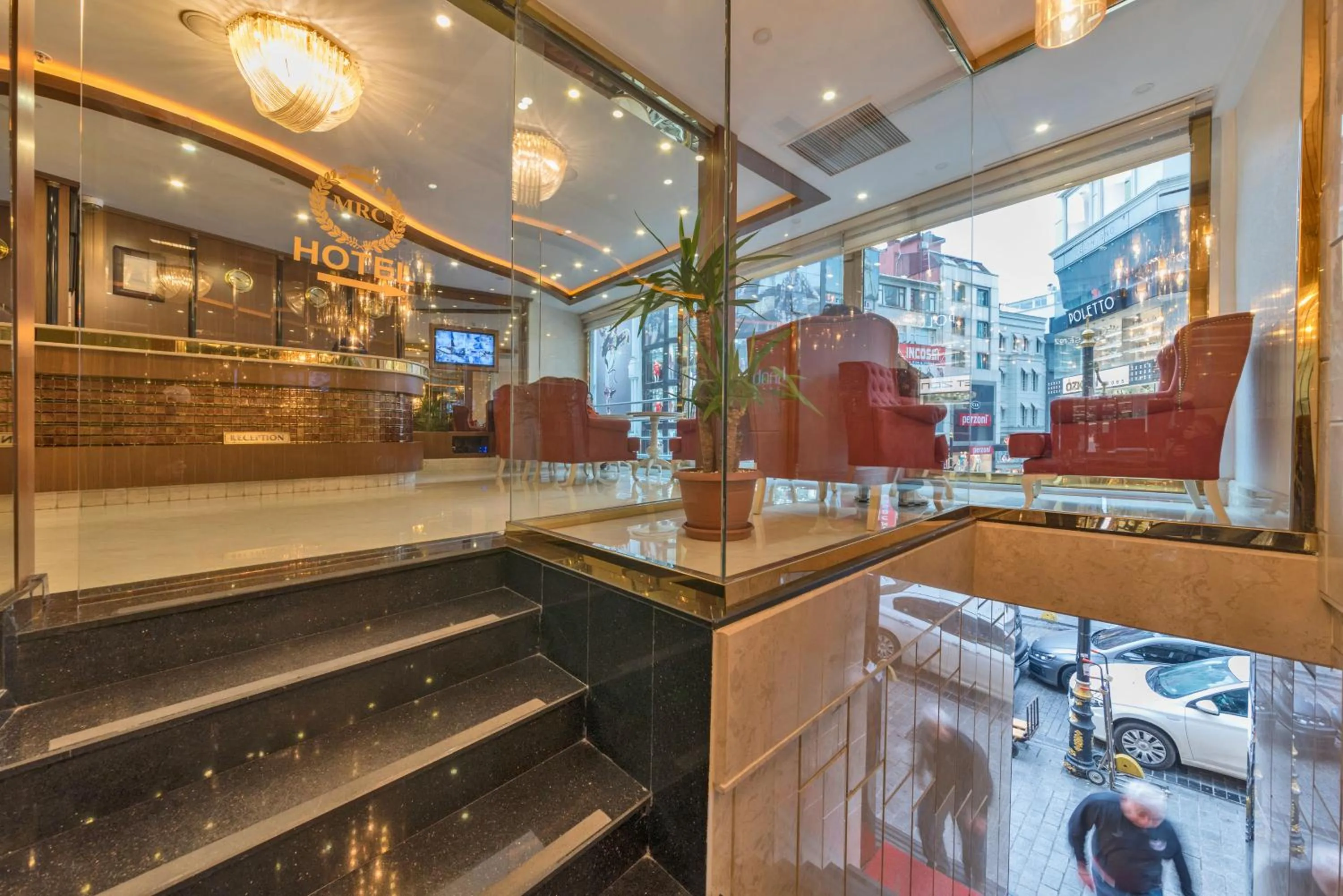 Lobby or reception in Marcello Hotel