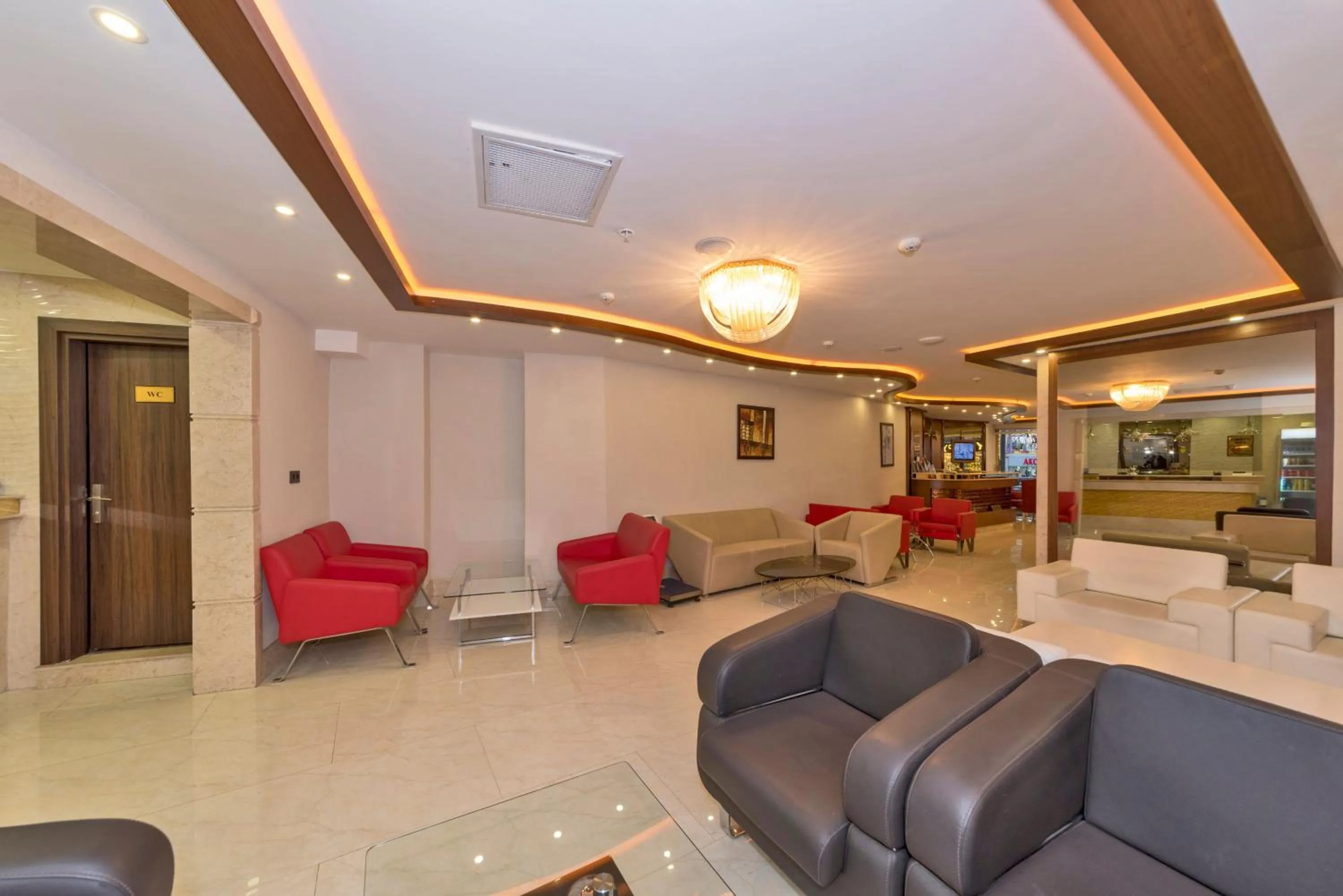 Lobby or reception in Marcello Hotel