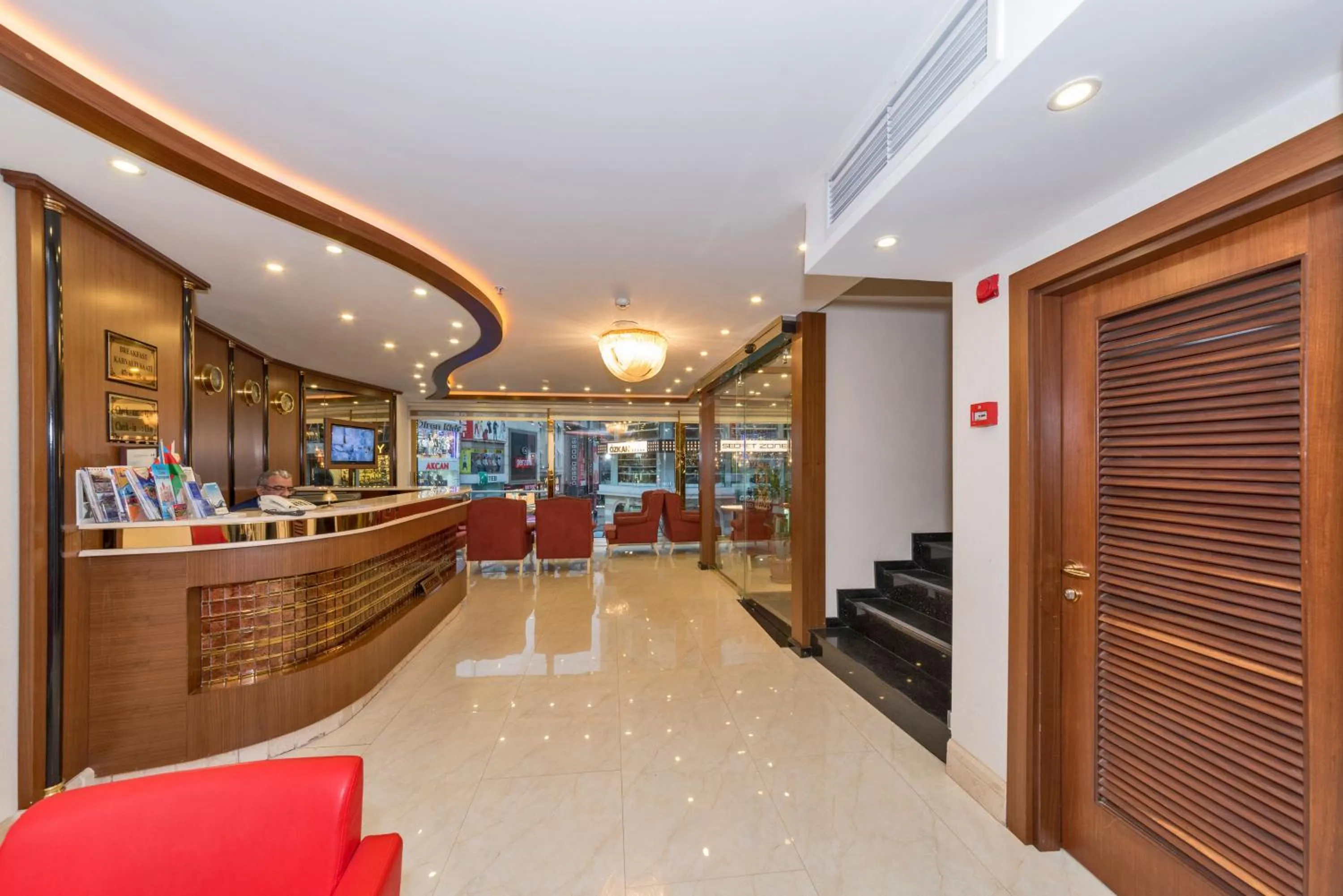 Lobby or reception in Marcello Hotel