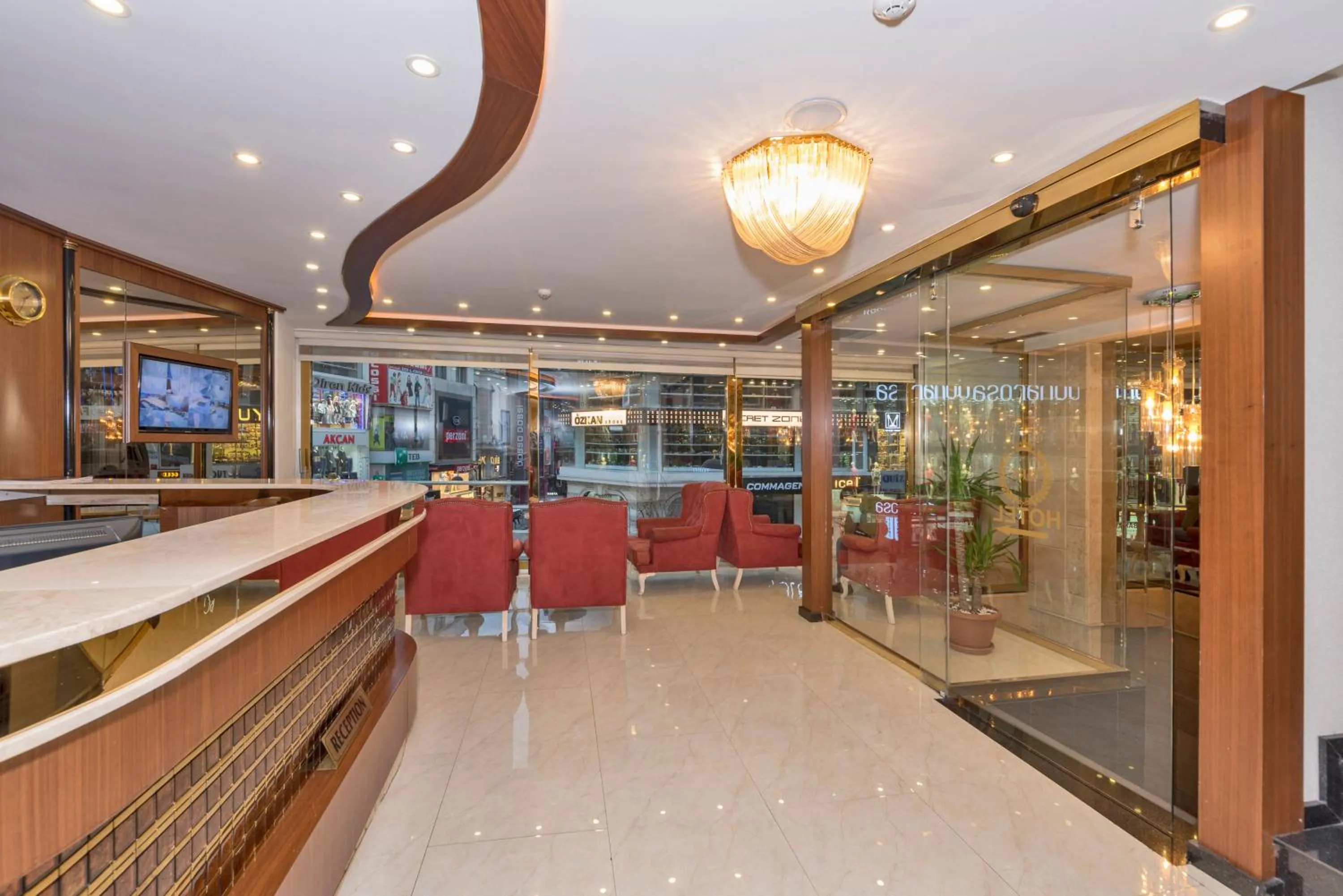 Lobby or reception in Marcello Hotel