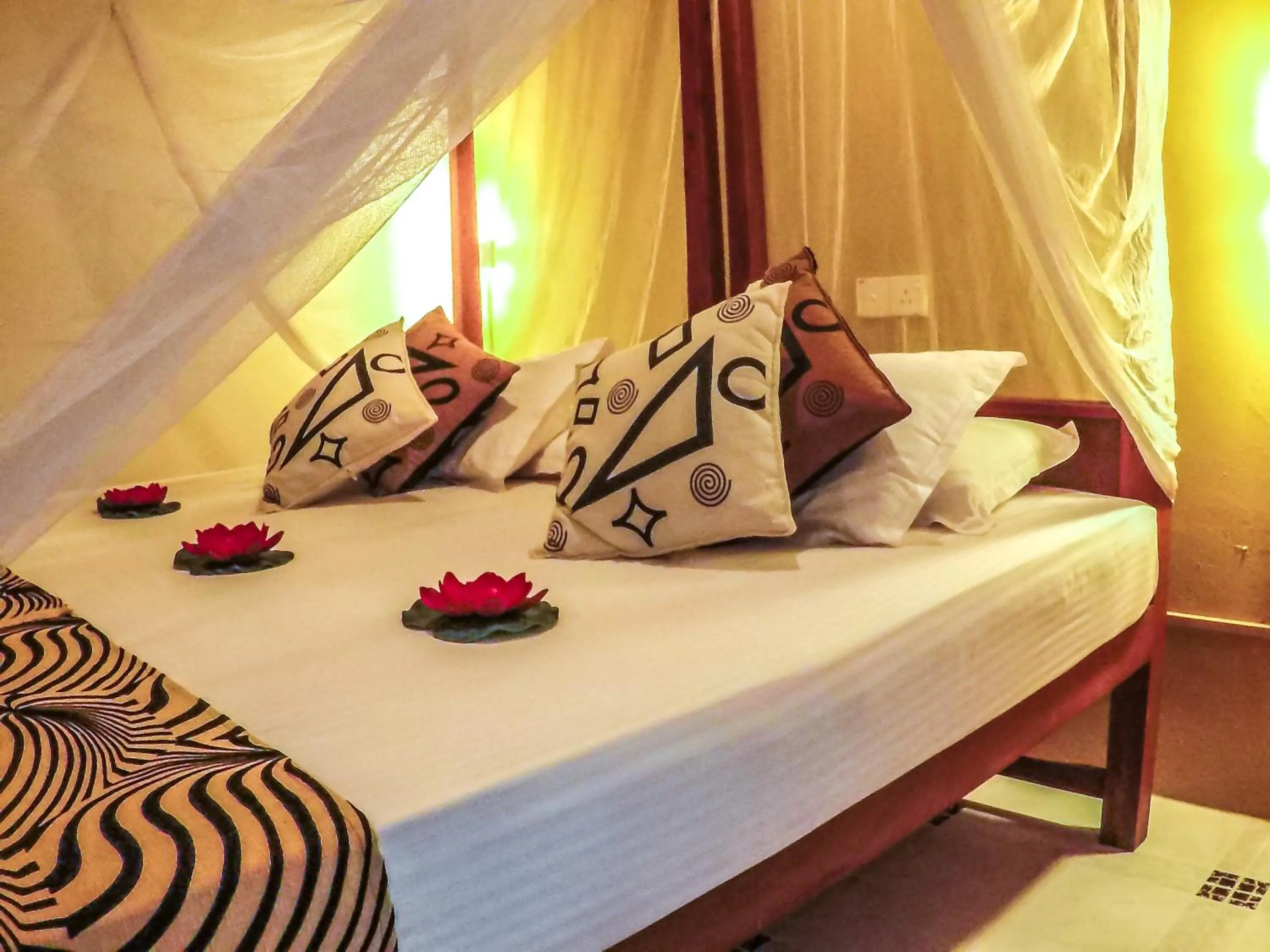 Bed in Wijenayake's - Beach Haven Guest House - Galle Fort