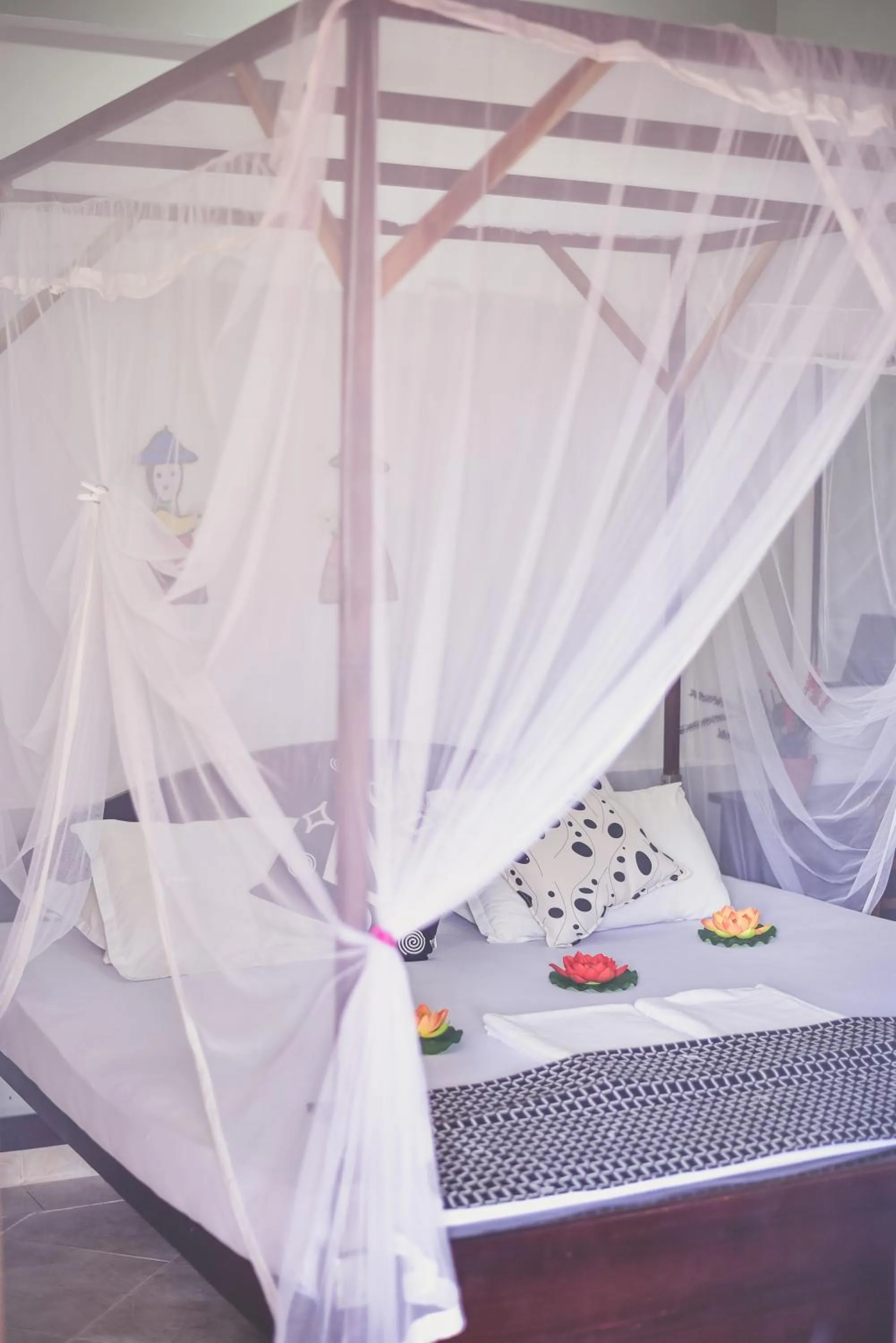 Bed in Wijenayake's - Beach Haven Guest House - Galle Fort