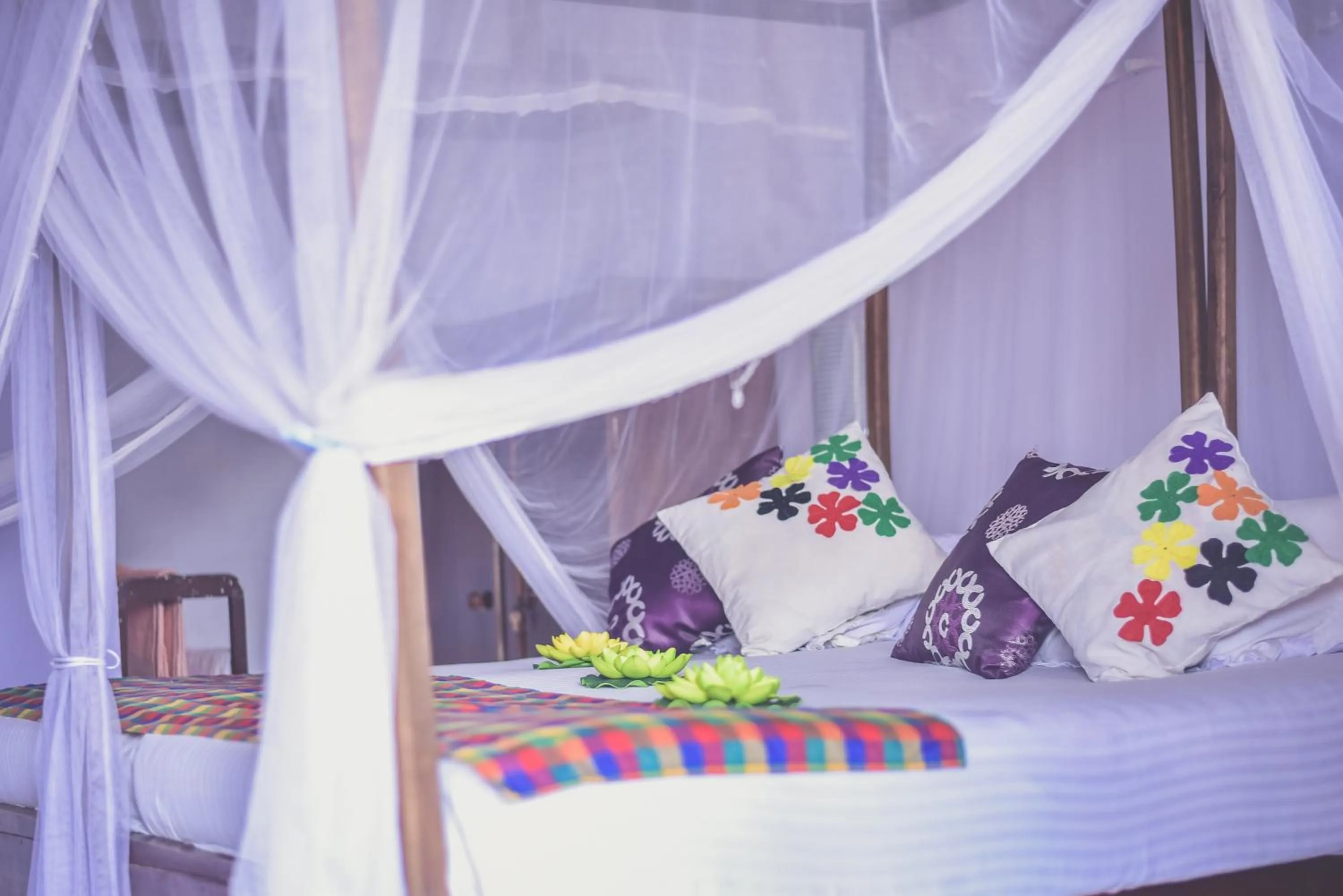 Bed in Wijenayake's - Beach Haven Guest House - Galle Fort