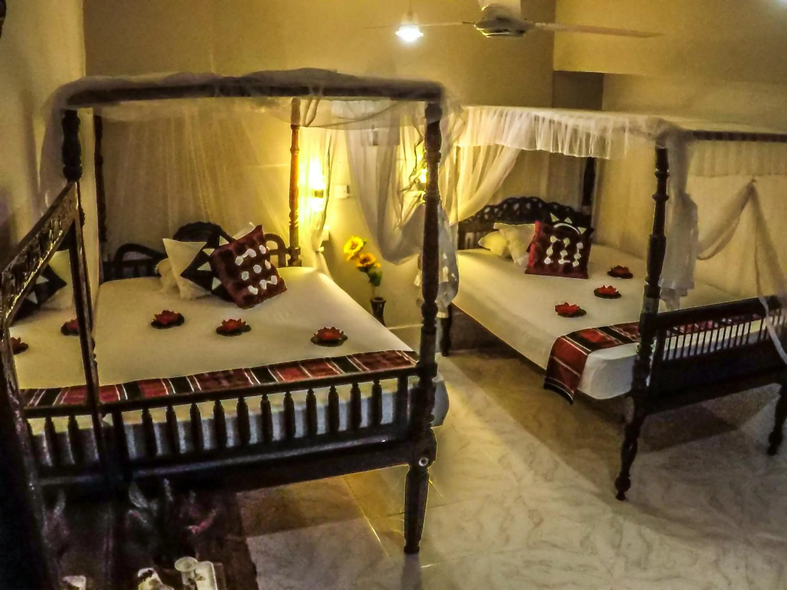 Bed in Wijenayake's - Beach Haven Guest House - Galle Fort