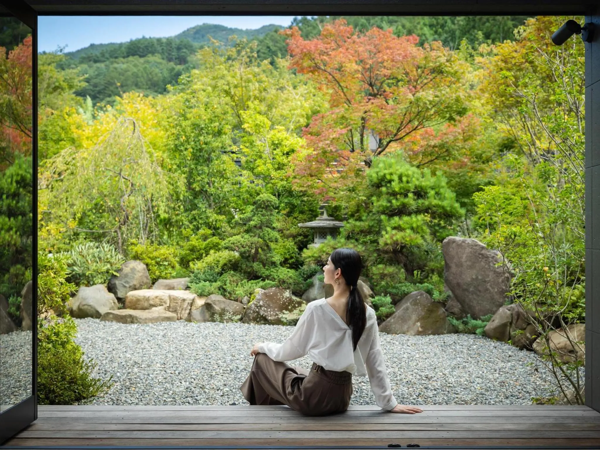 Garden view in 7c villa and winery