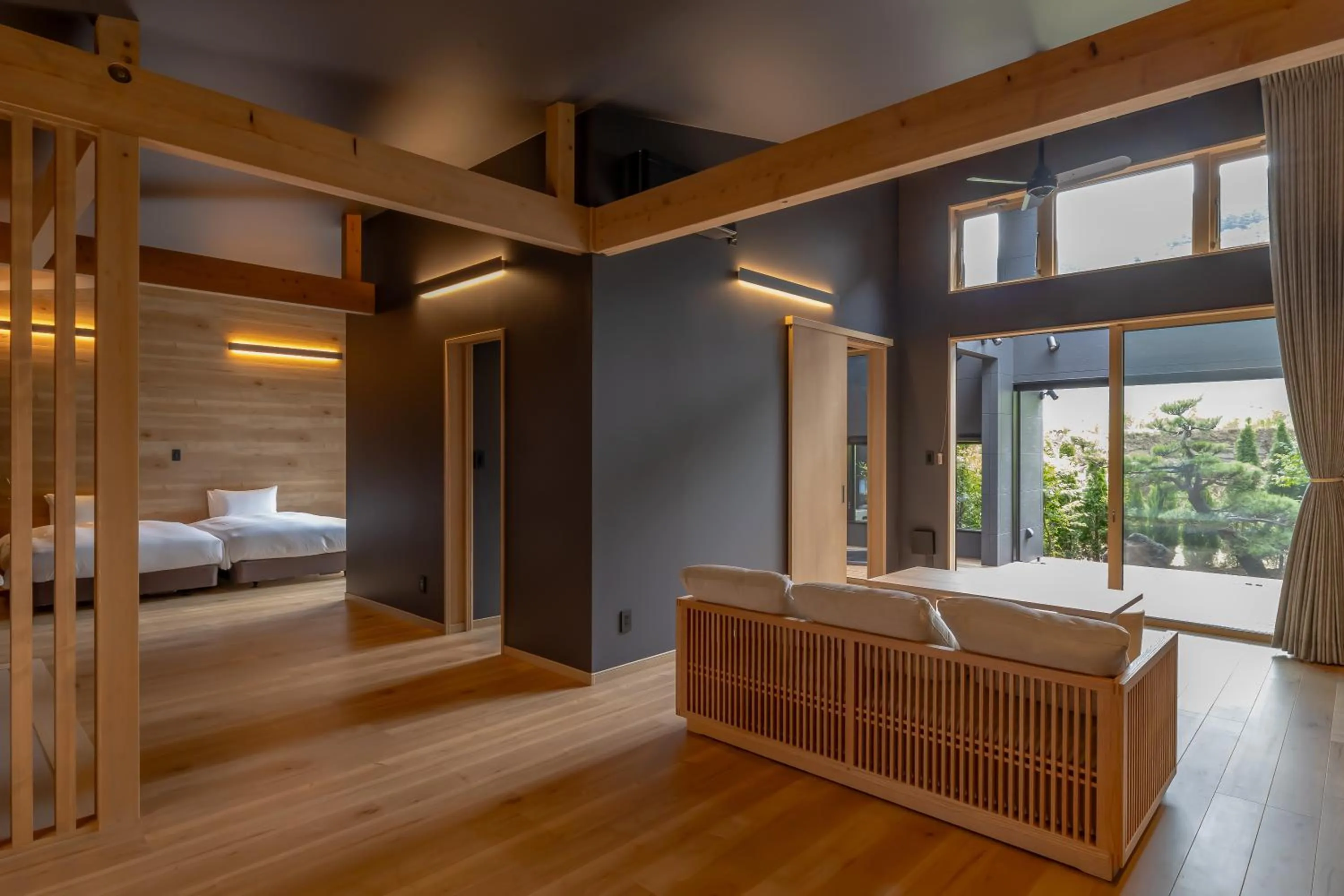 Living room, Bed in 7c villa and winery