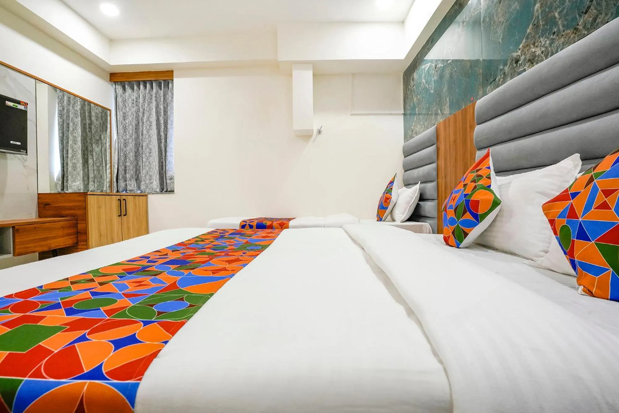Bed in FabHotel Namantra - Nr Apollo Circle Sardar Patel Ring Road