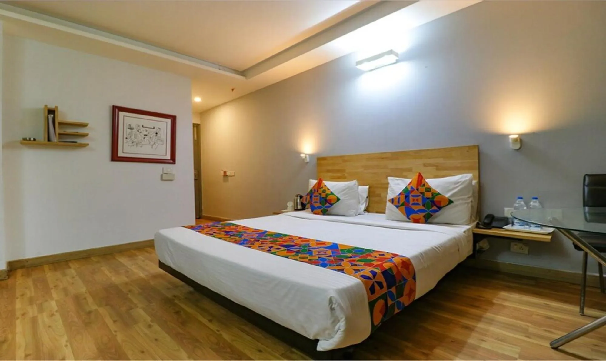 Bed in FabHotel Majestic JPM I