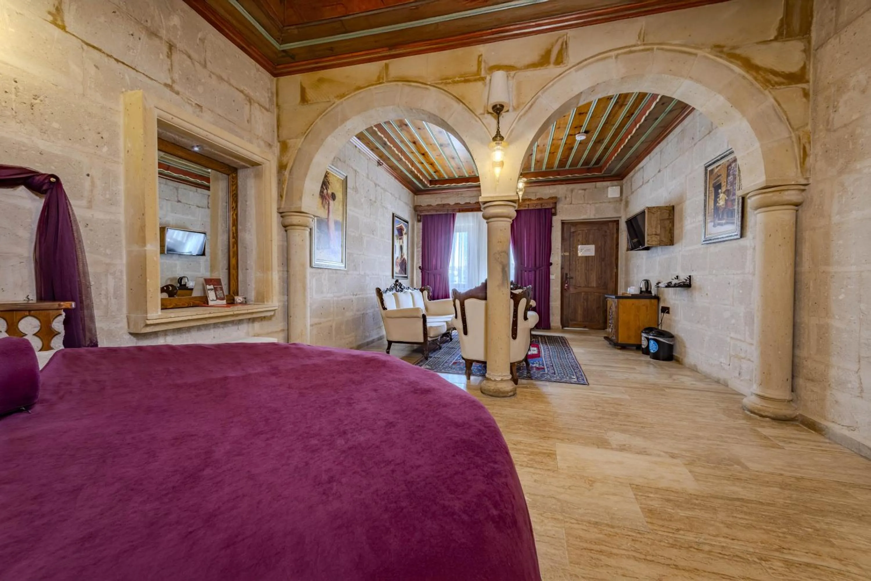 Bed in Cappadocia Inn Cave Hotel