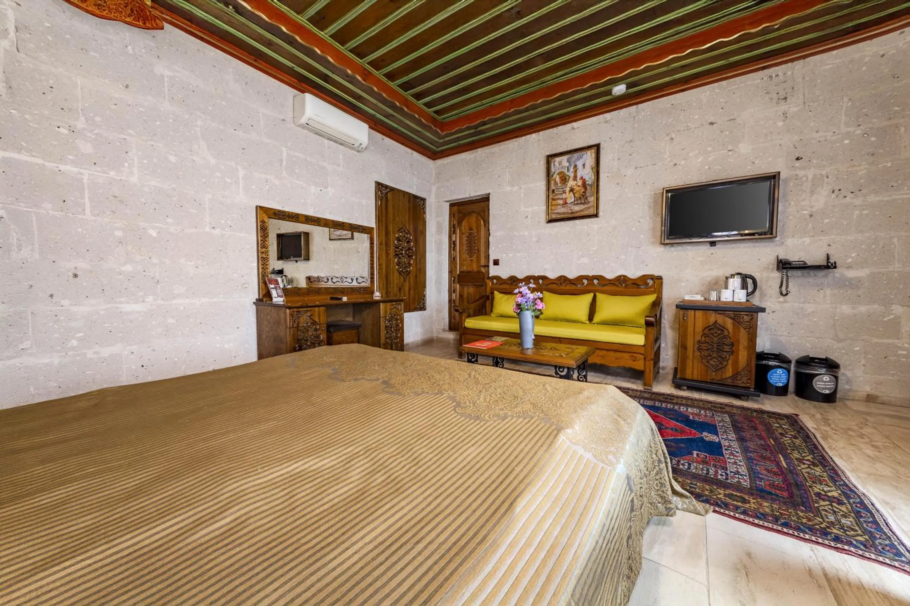 Bed in Cappadocia Inn Cave Hotel