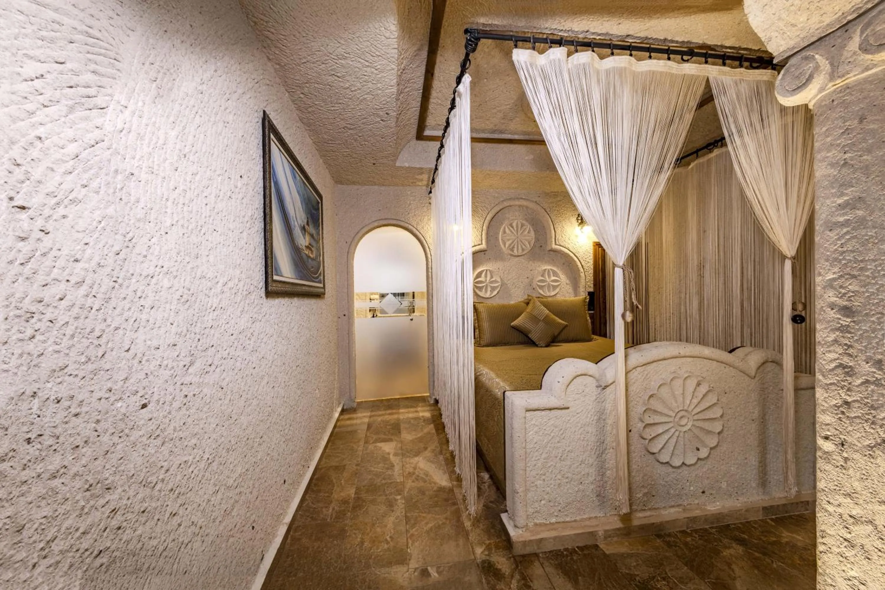 Bed in Cappadocia Inn Cave Hotel