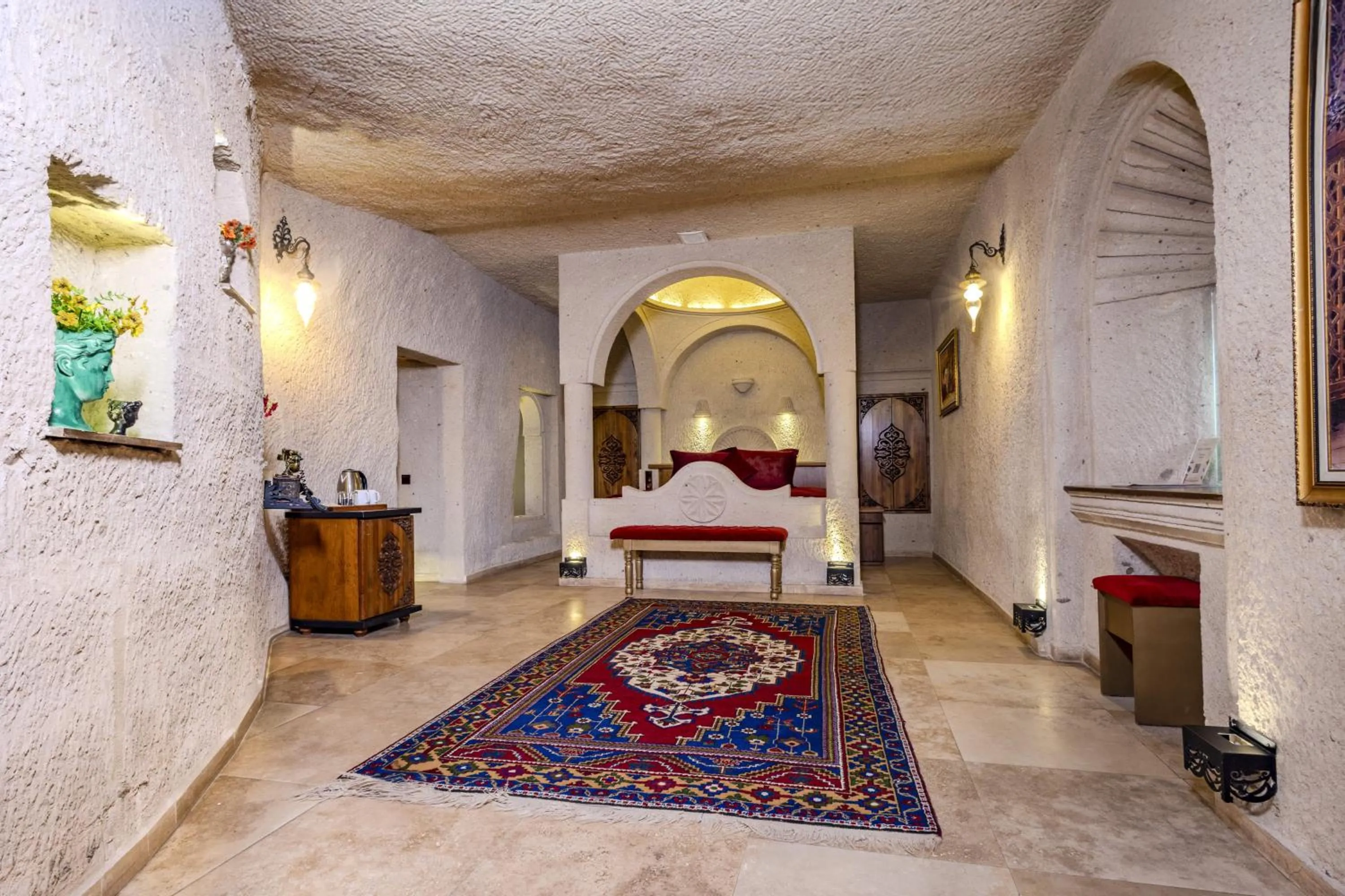 Bed in Cappadocia Inn Cave Hotel