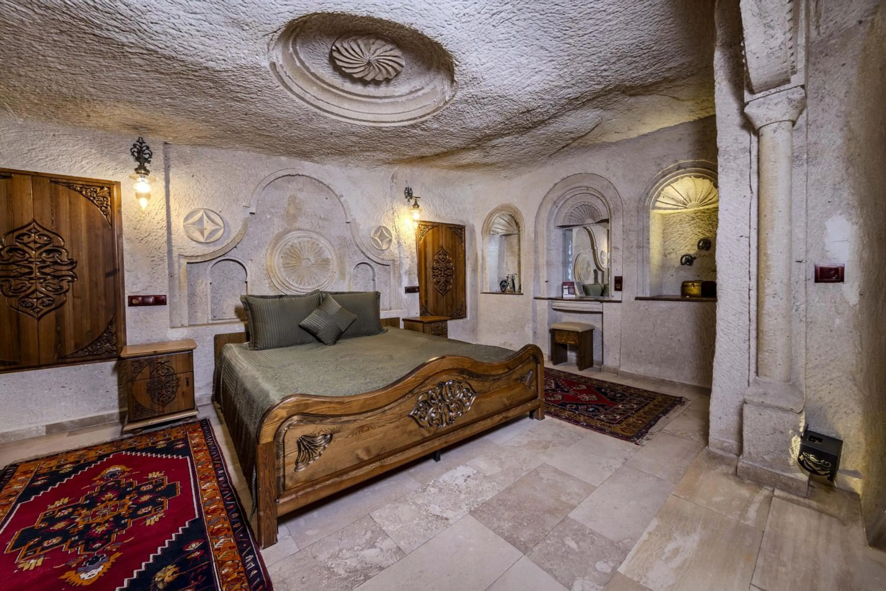 Bed in Cappadocia Inn Cave Hotel