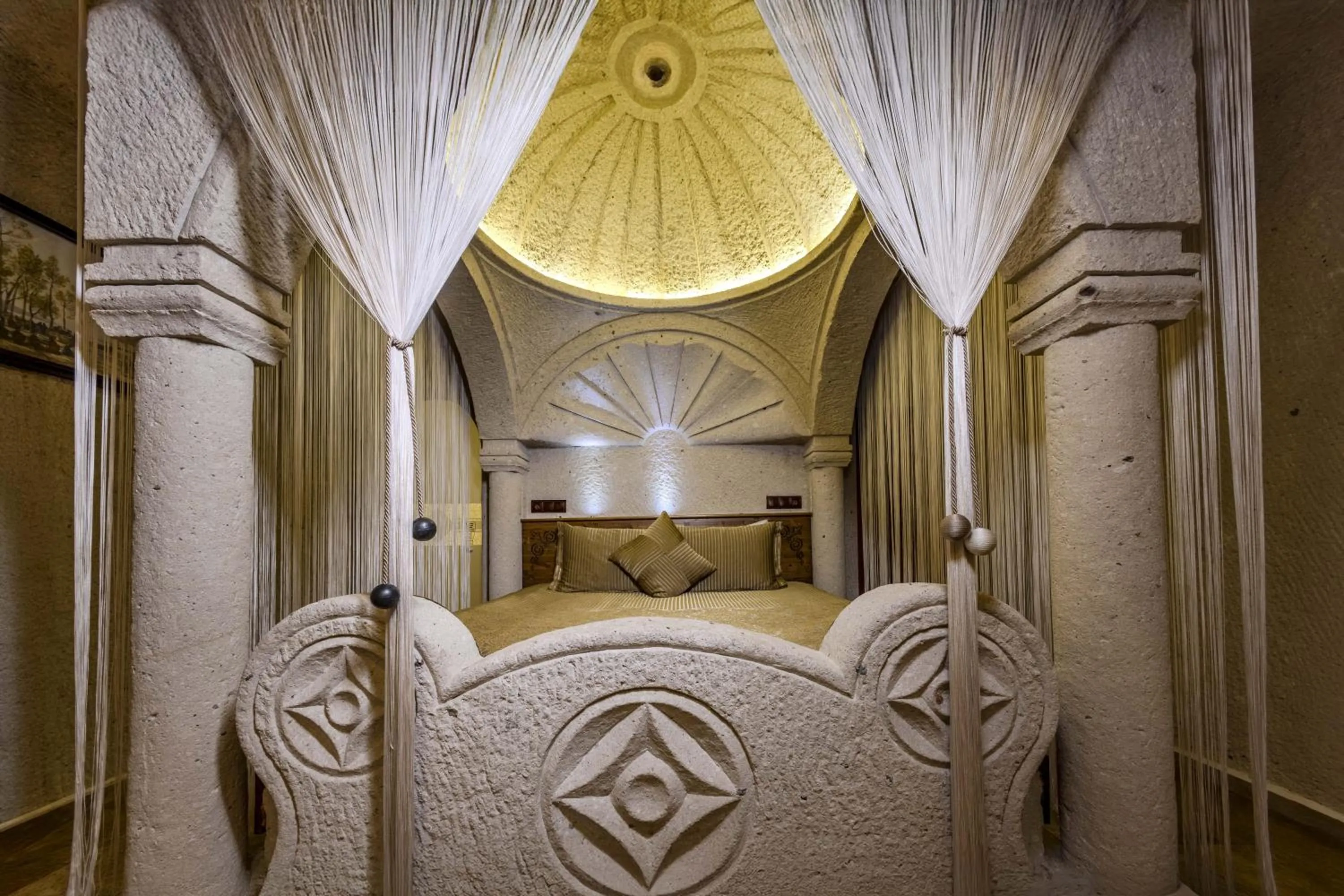 Bed in Cappadocia Inn Cave Hotel