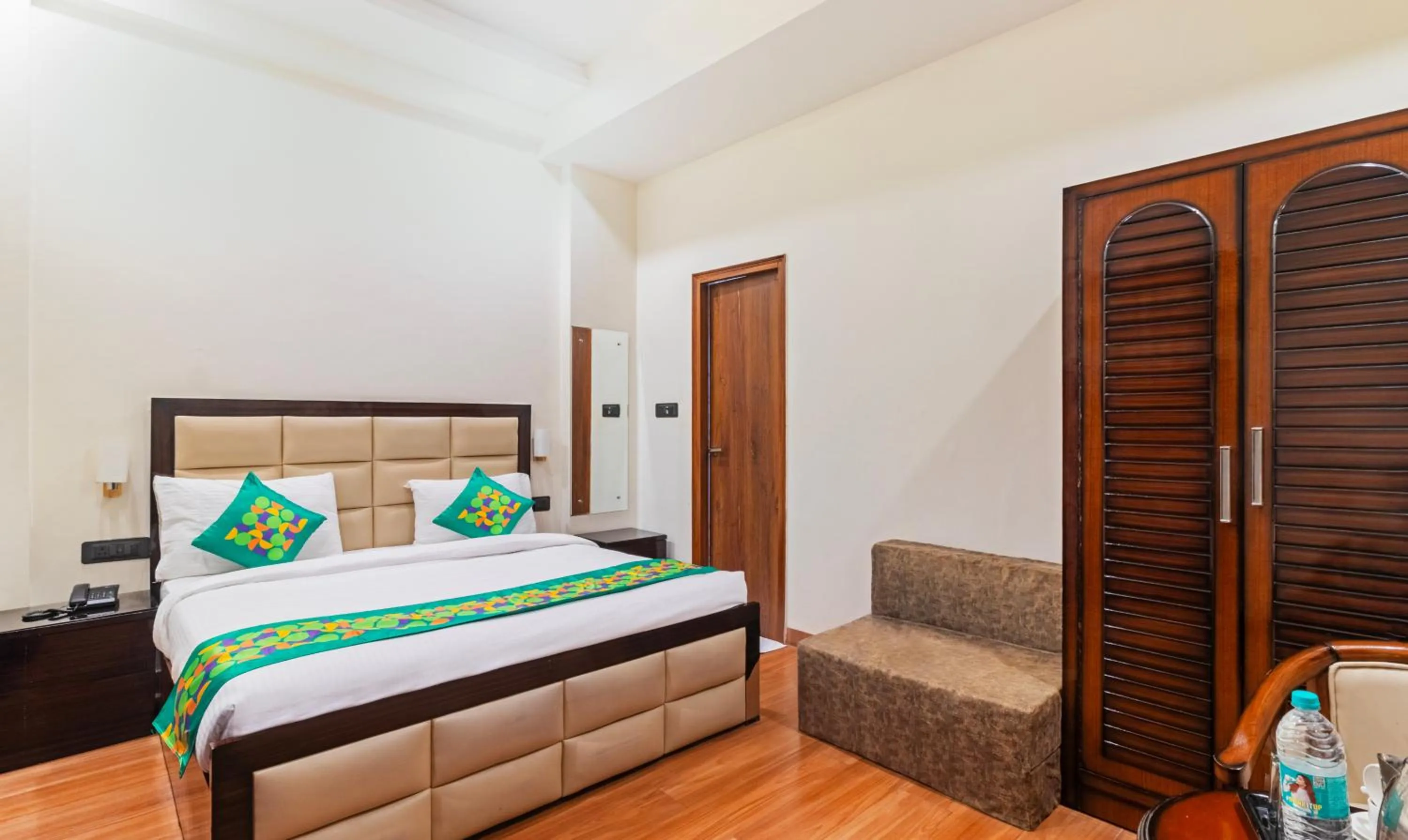 Bedroom, Bed in Treebo Brij Kaushal, Near Prem Mandir