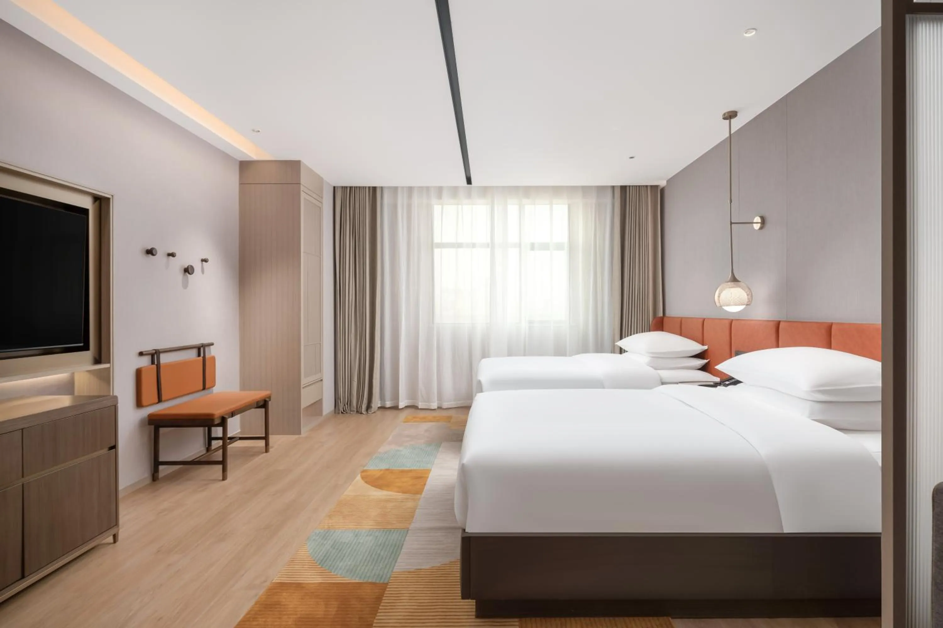 Bedroom, Bed in Home2 Suite by Hilton Dongguan Shijie