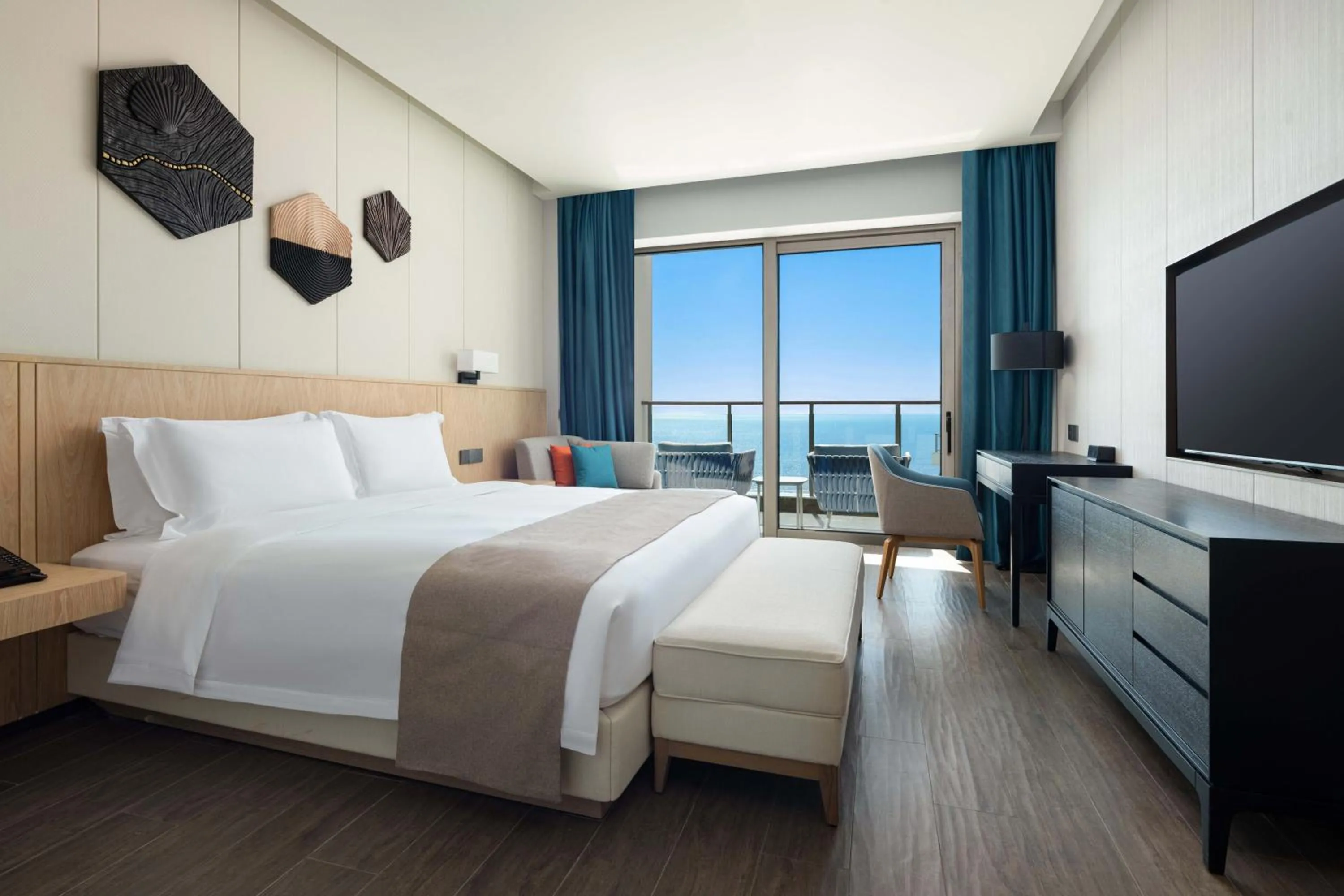 Bedroom, Bed in Sanya Junji Seaview Hotel