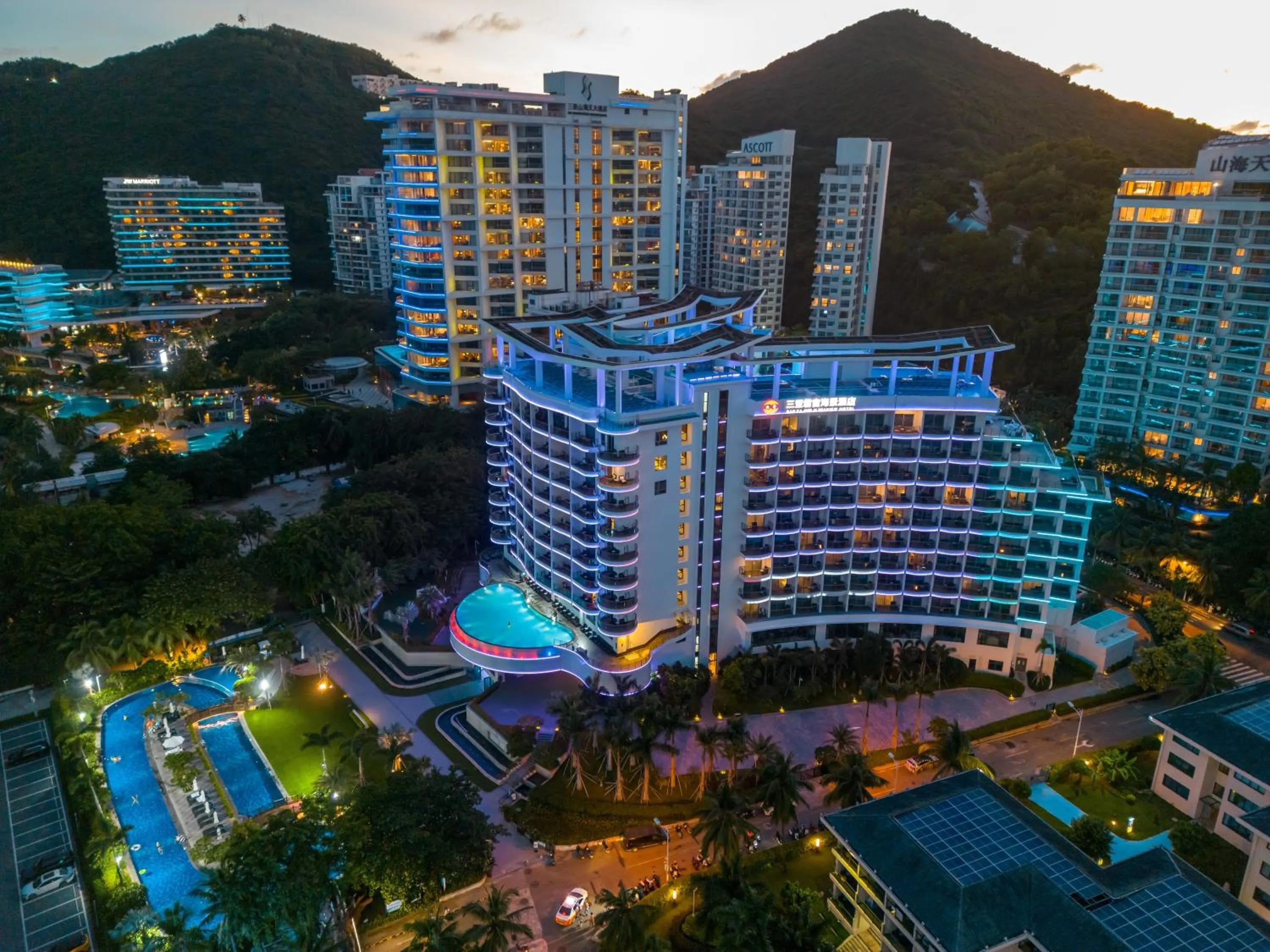 Bird's eye view in Sanya Junji Seaview Hotel