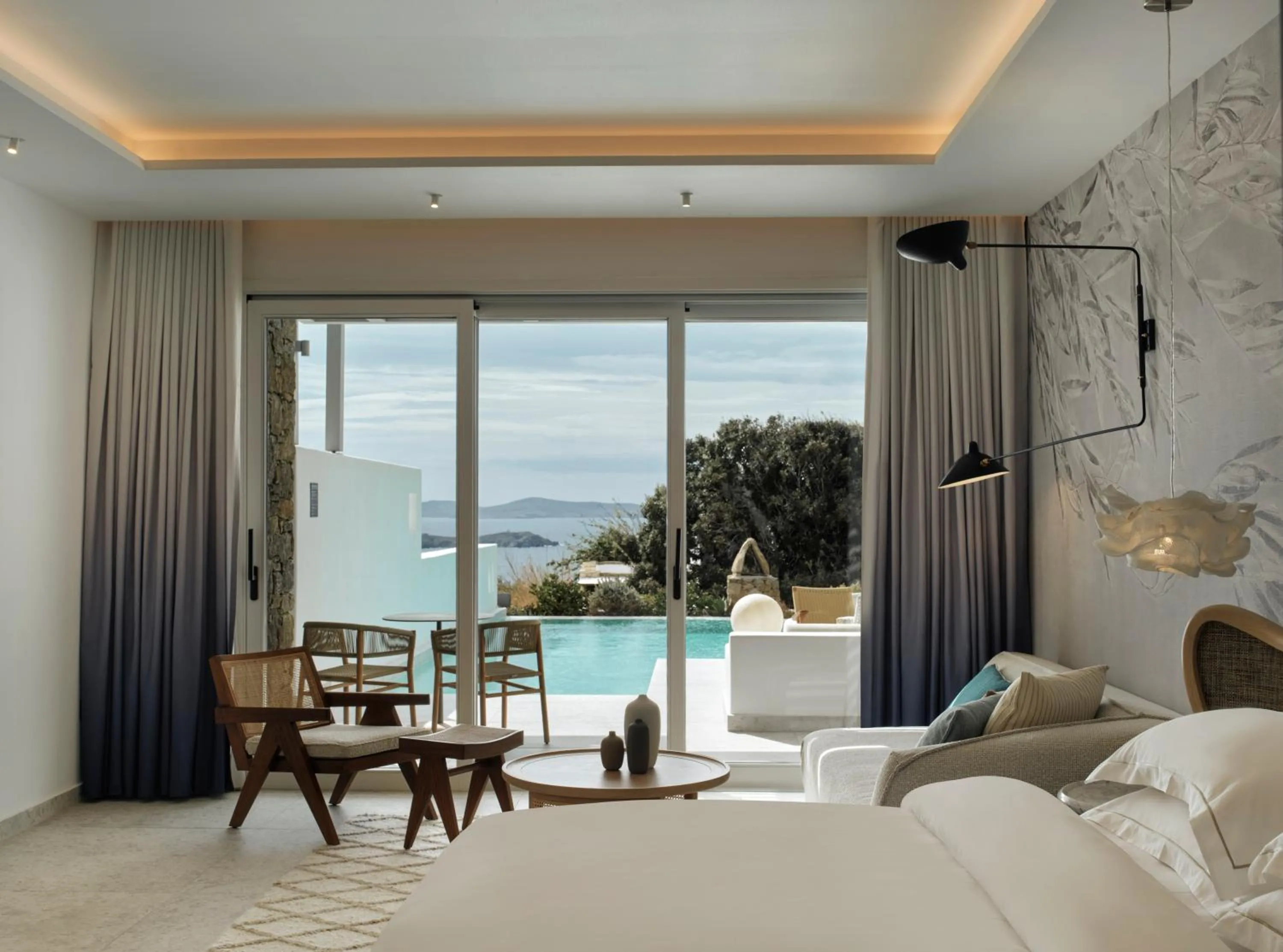 Bedroom, Bed in Deos Mykonos - A Myconian Collection Hotel