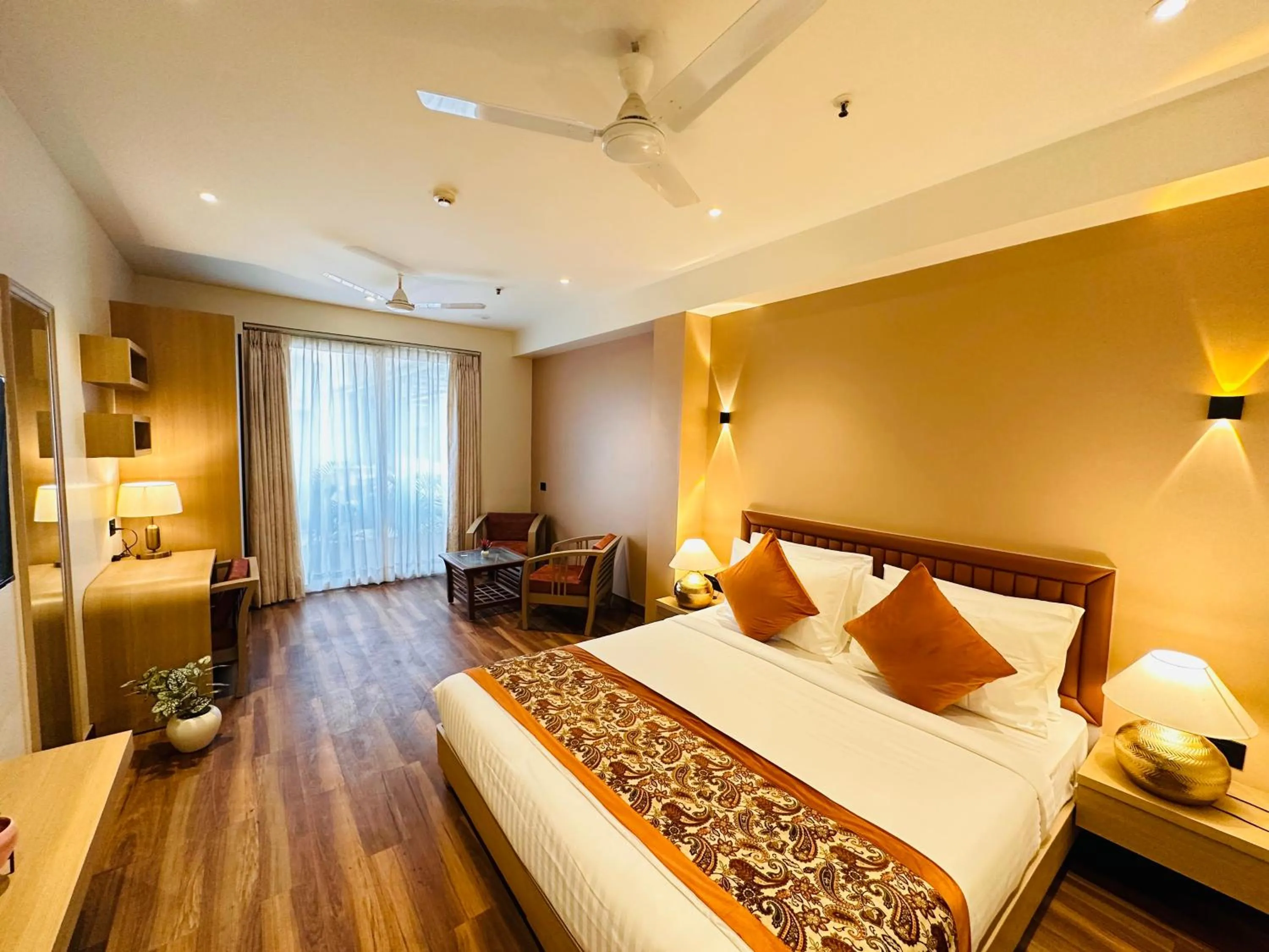 Bedroom, Bed in Hotel South Ex Residency - South Ex near AIIMS Delhi - Couple Friendly