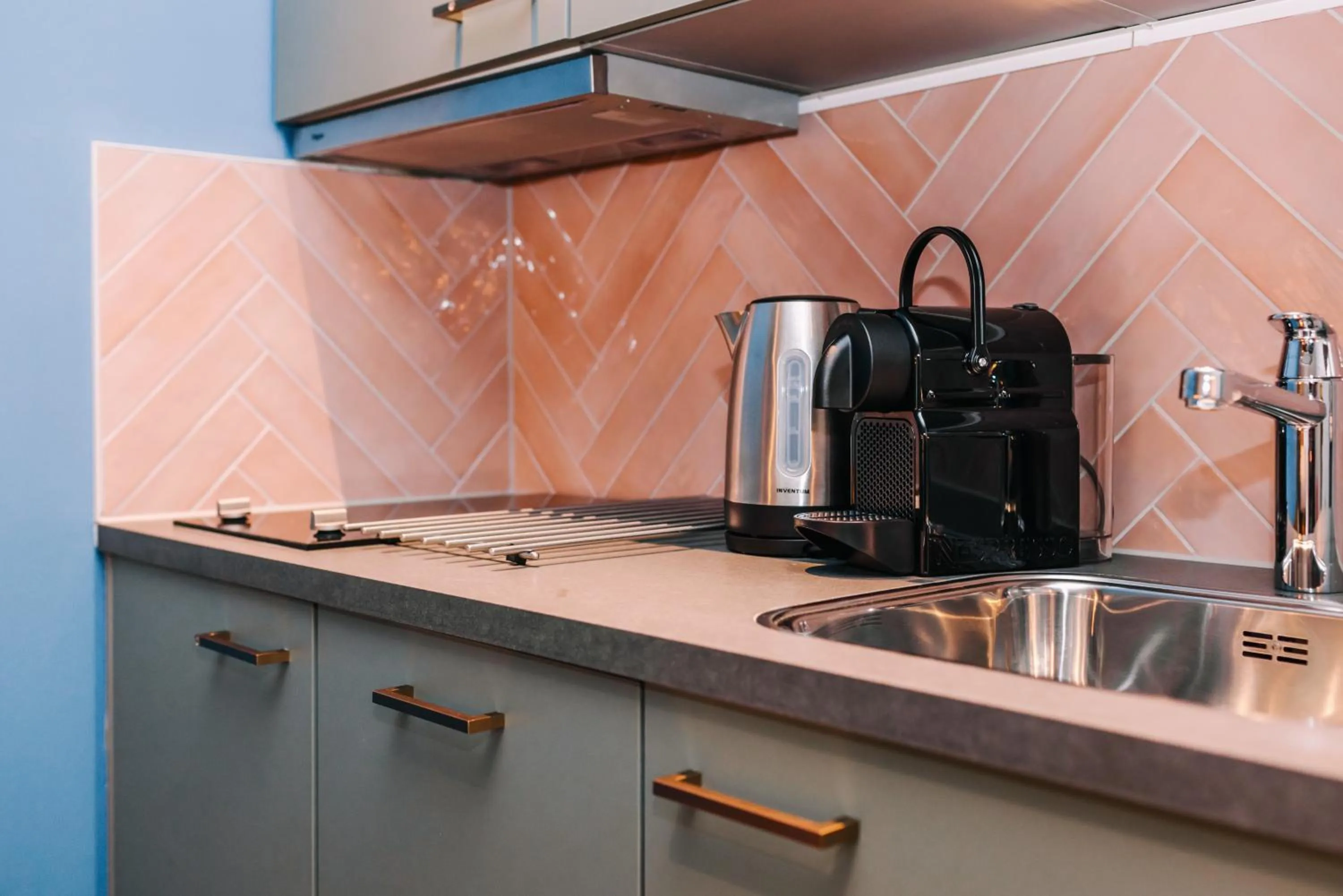 Kitchen or kitchenette in Hotel Keur