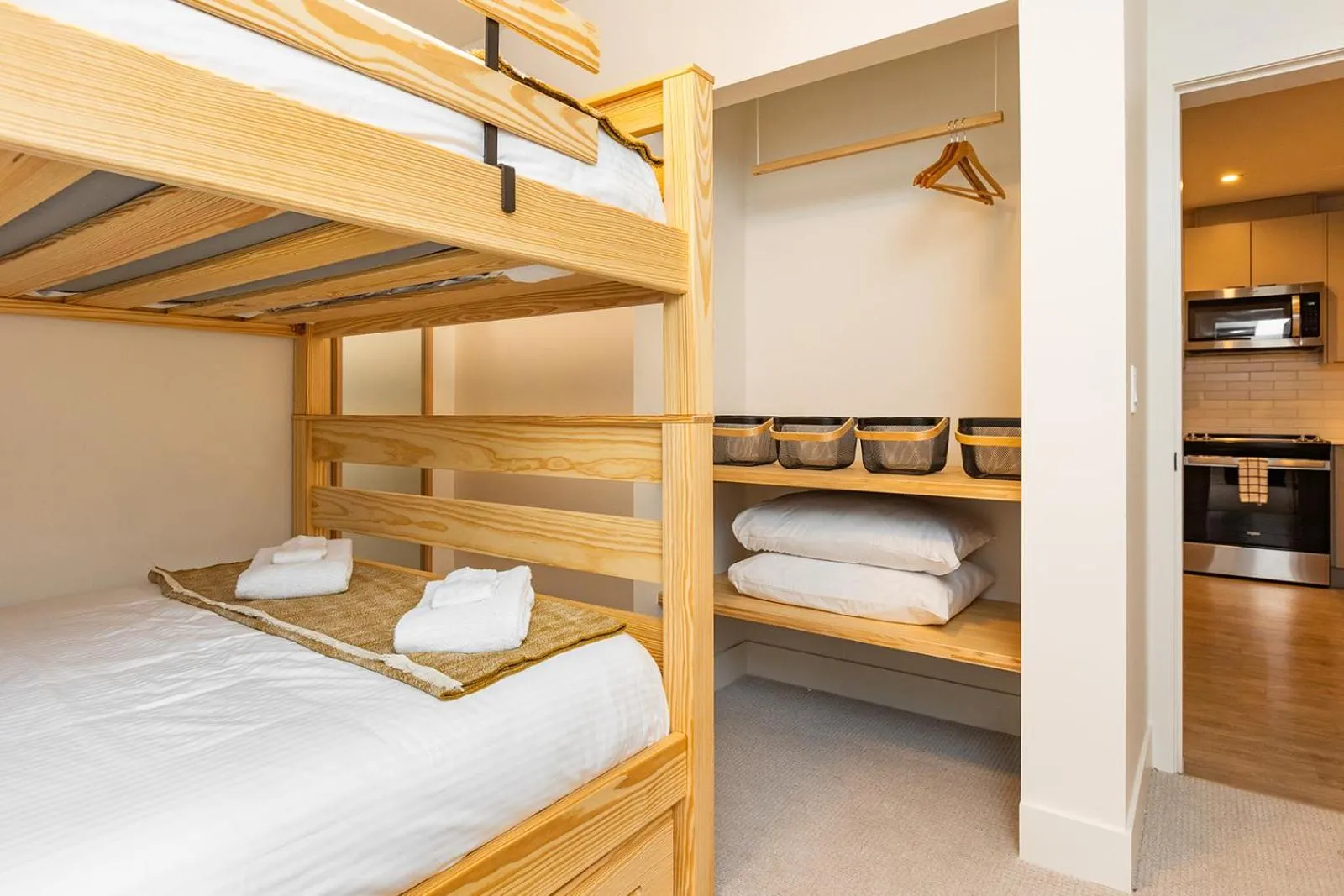 Bed in Tally Ho by Revelstoke Vacations