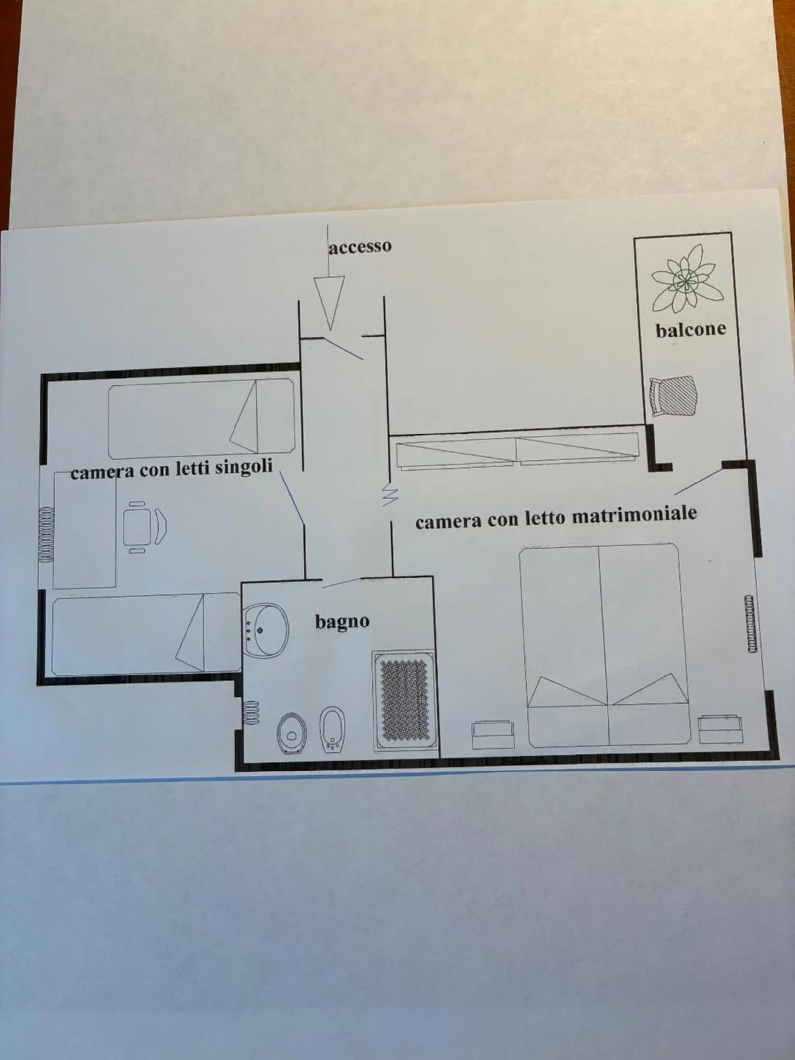 Floor plan in Rana B&B