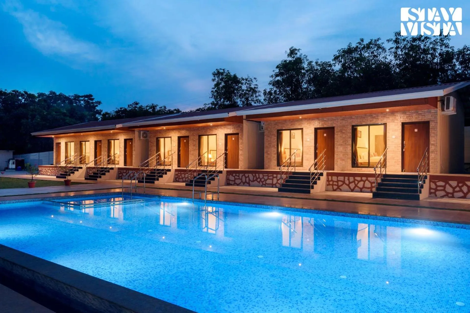 Swimming pool in Mango Splash by VEO - Part of StayVista