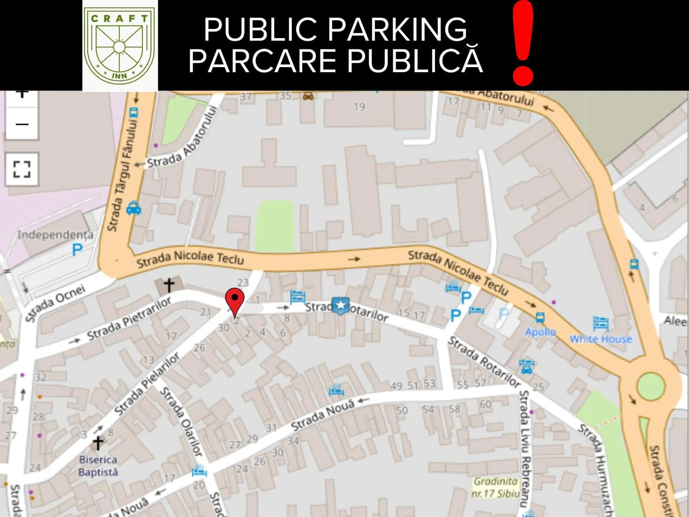 Parking in Craft Inn - Boutique Hotel