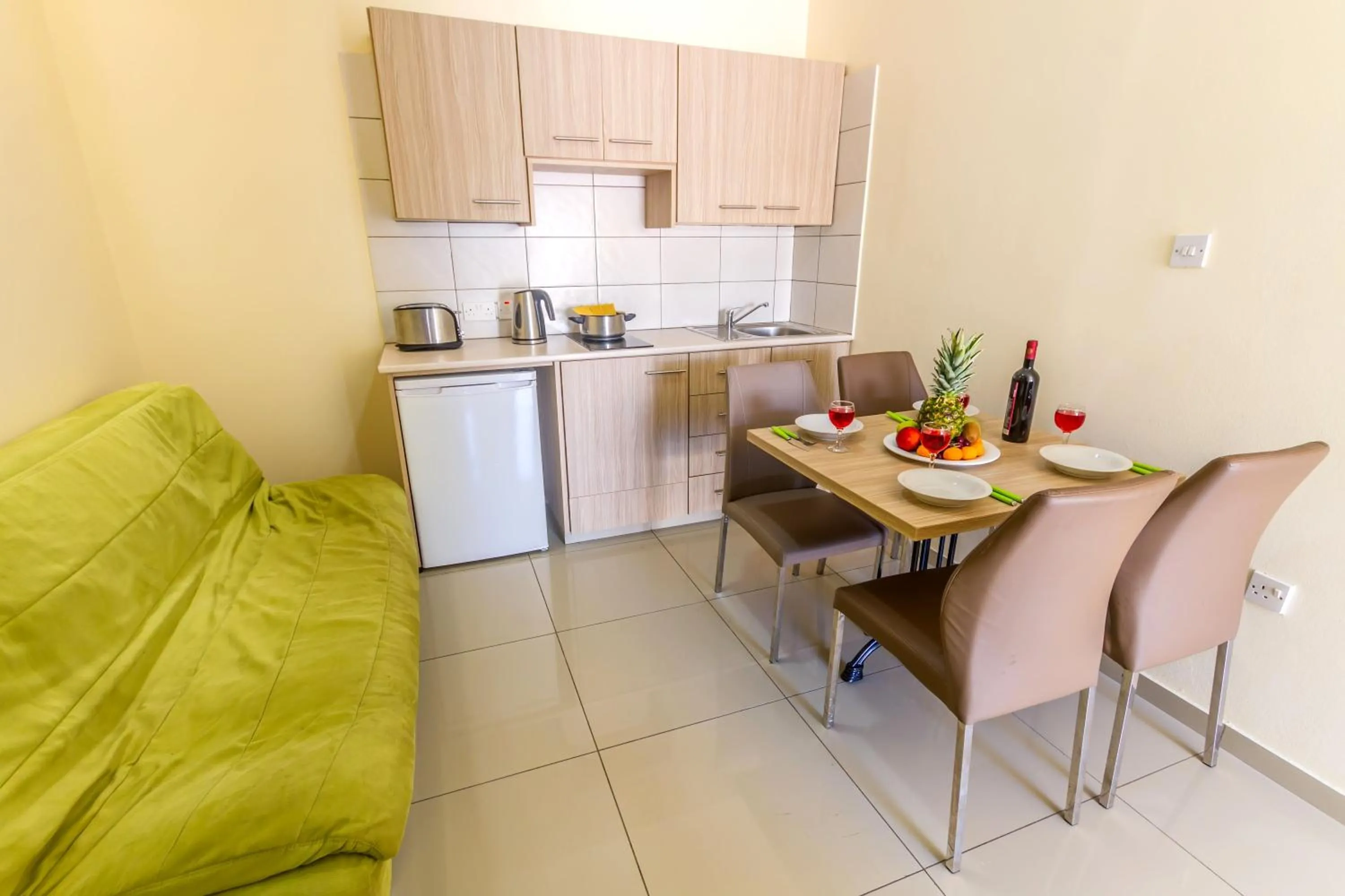 Dining area in Paul Marie Hotel Apartments