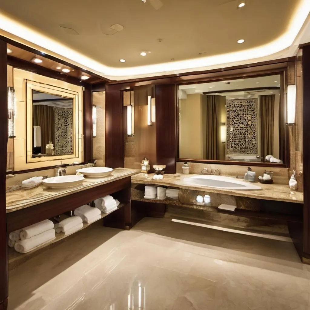 Bathroom in Almouj Hotel