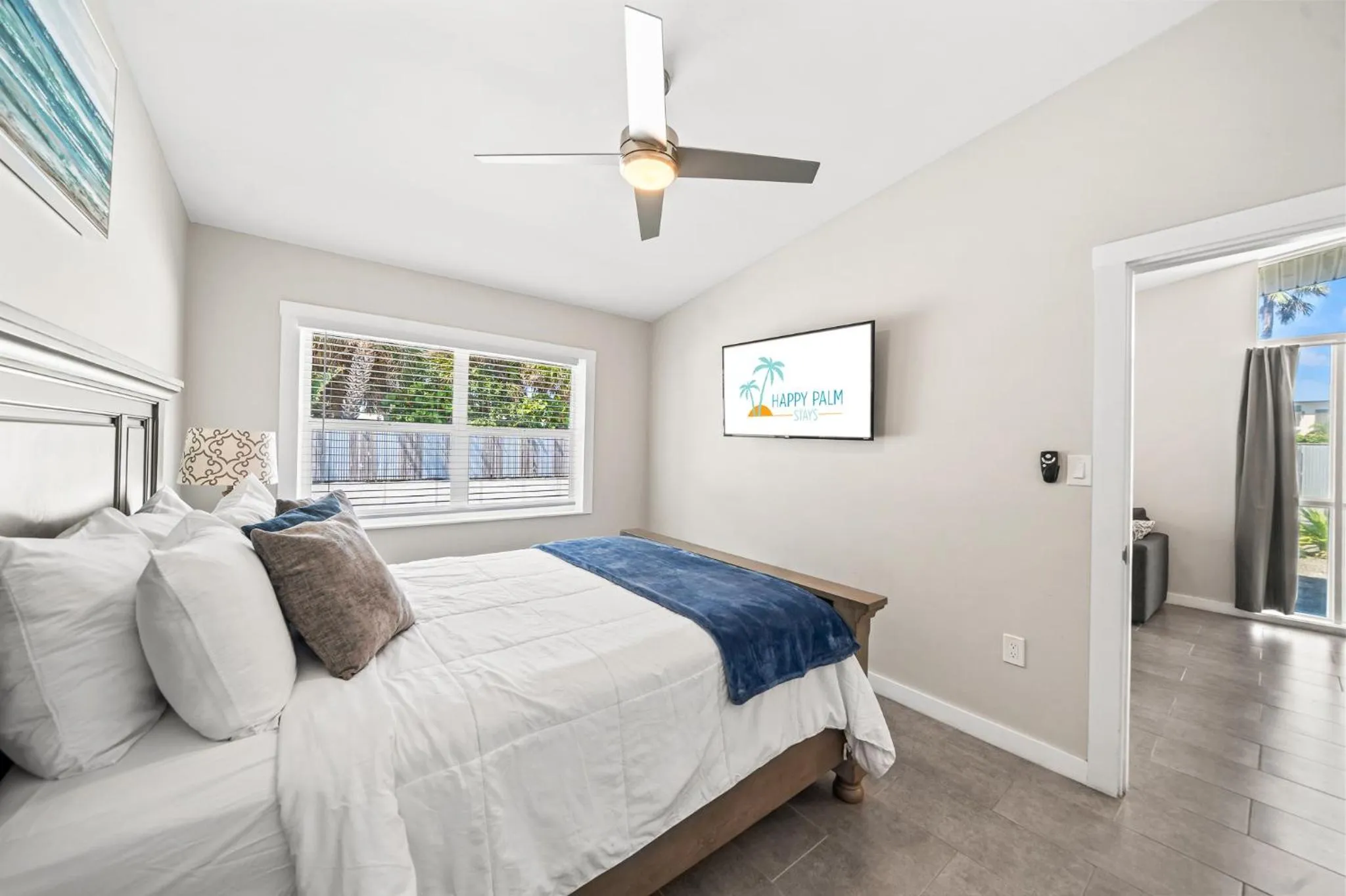 Bed in The Banana River Resort