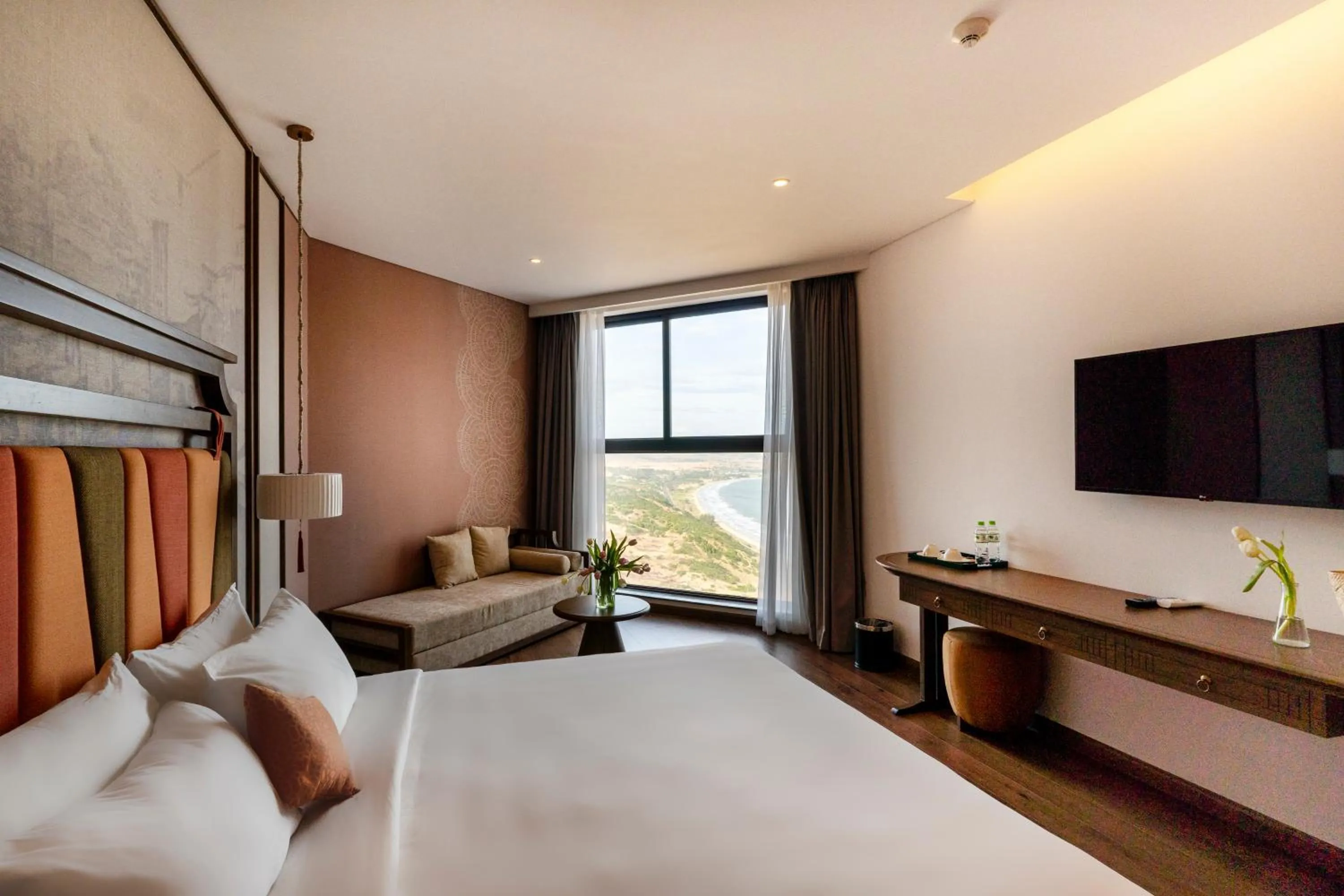 Seating area, Bed in Mandala Apartment & Resort Chambay, Mui Ne - By B4B & S3